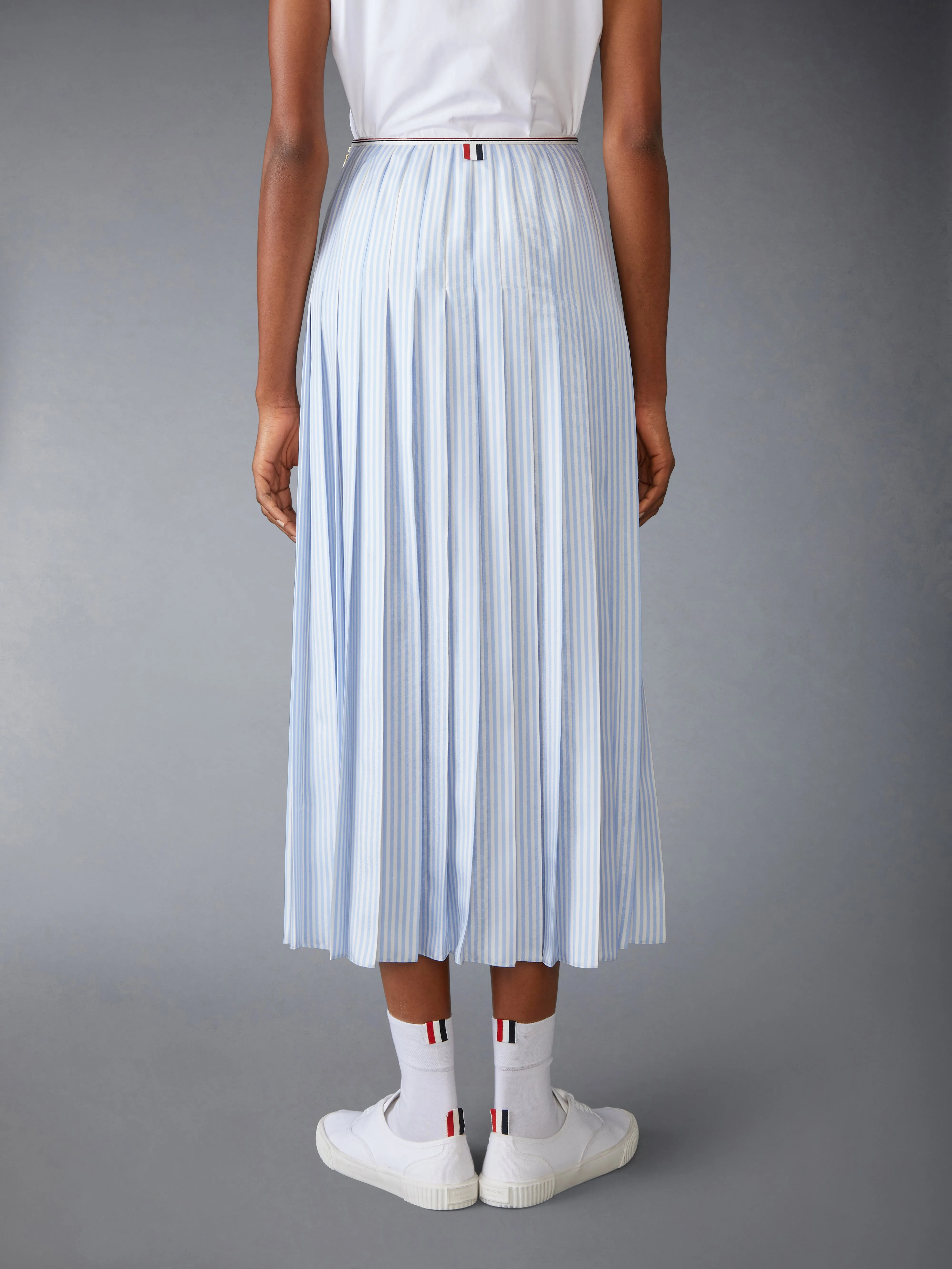 SILK TWILL PLEATED SKIRT sold by Thom Browne product image thumbnail 3
