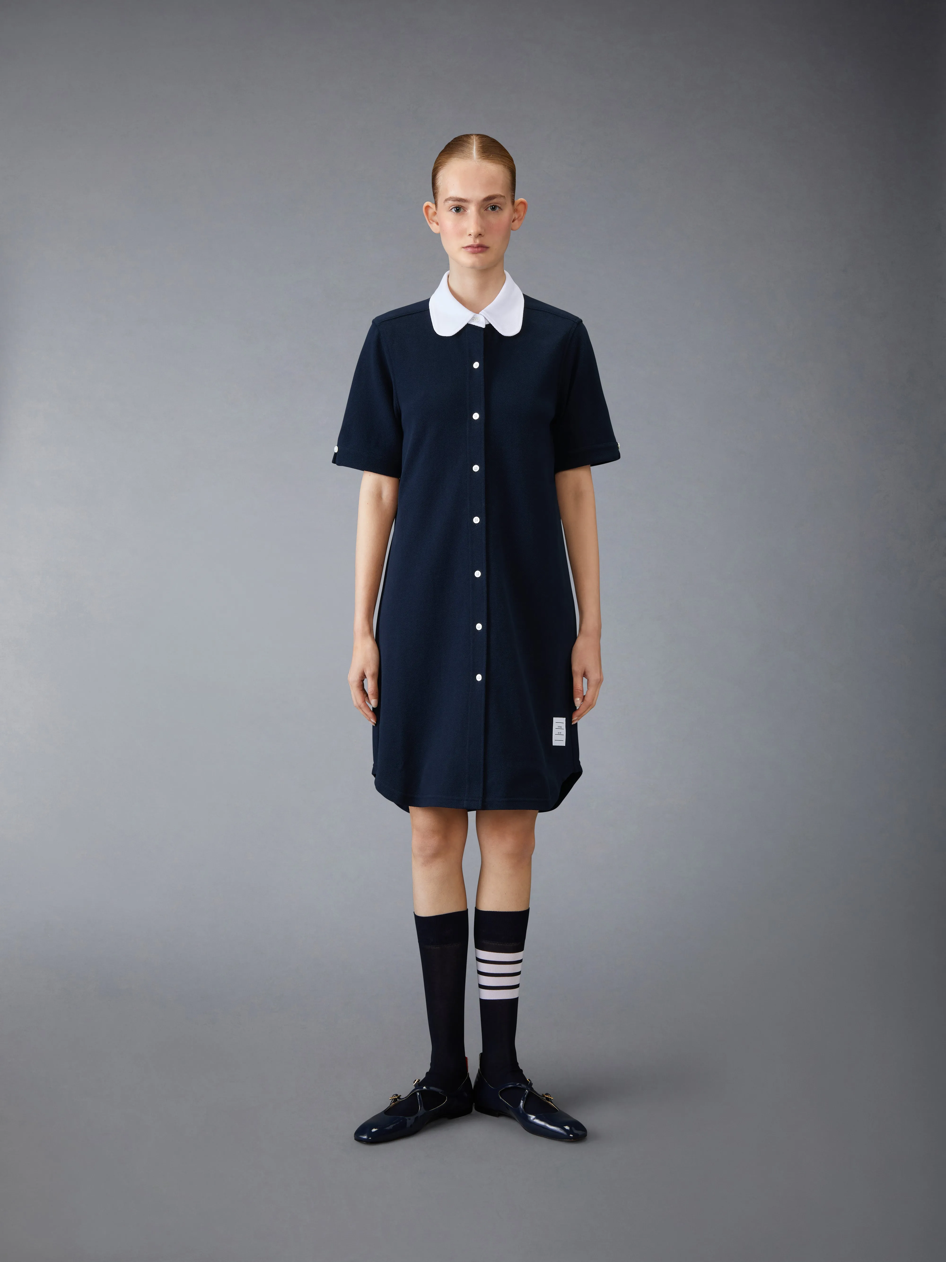 COTTON PIQUE SHIRT DRESS sold by Thom Browne