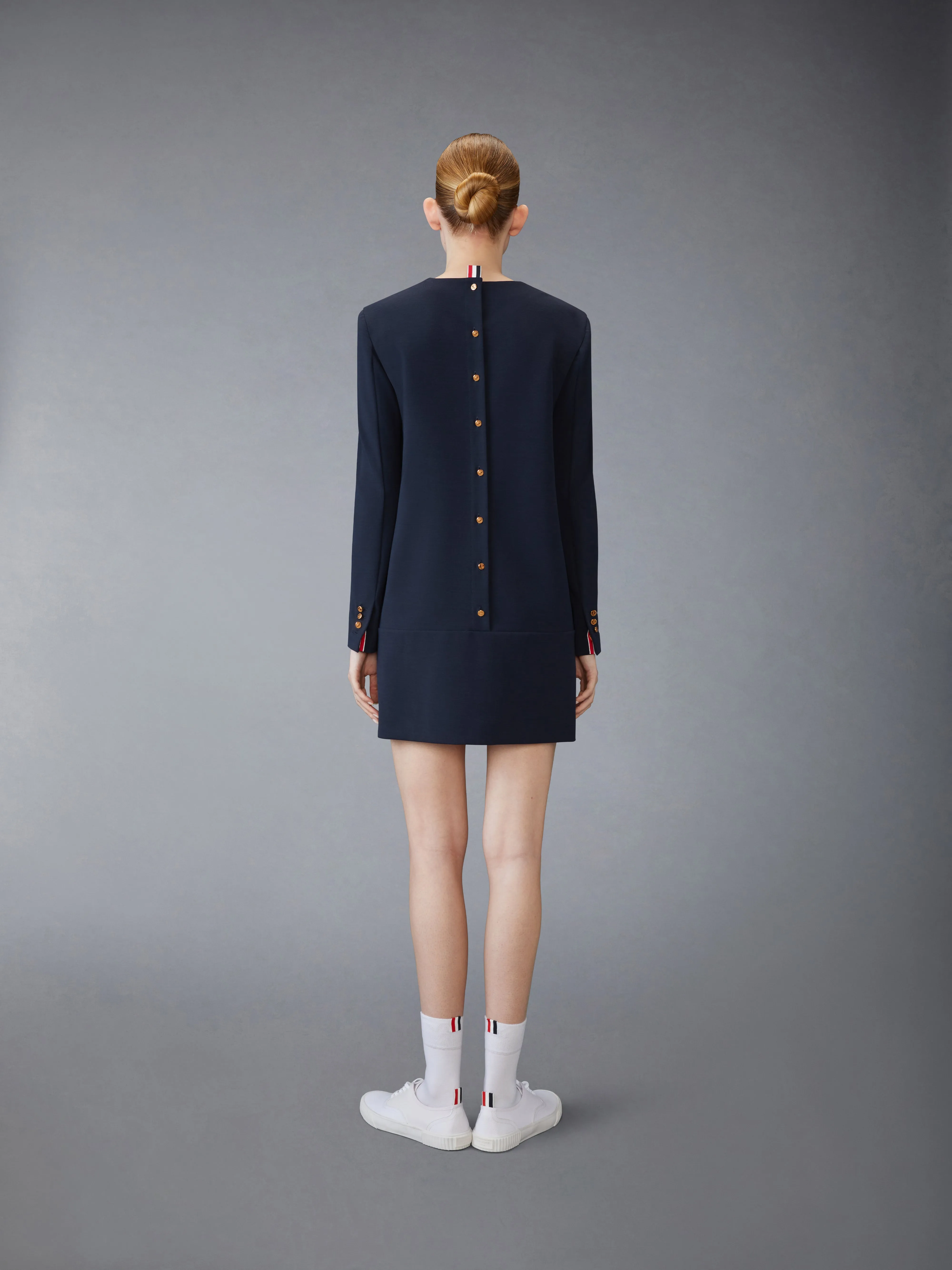 WOOL TECH MILANO MINI SHIFT DRESS sold by Thom Browne product image thumbnail 3