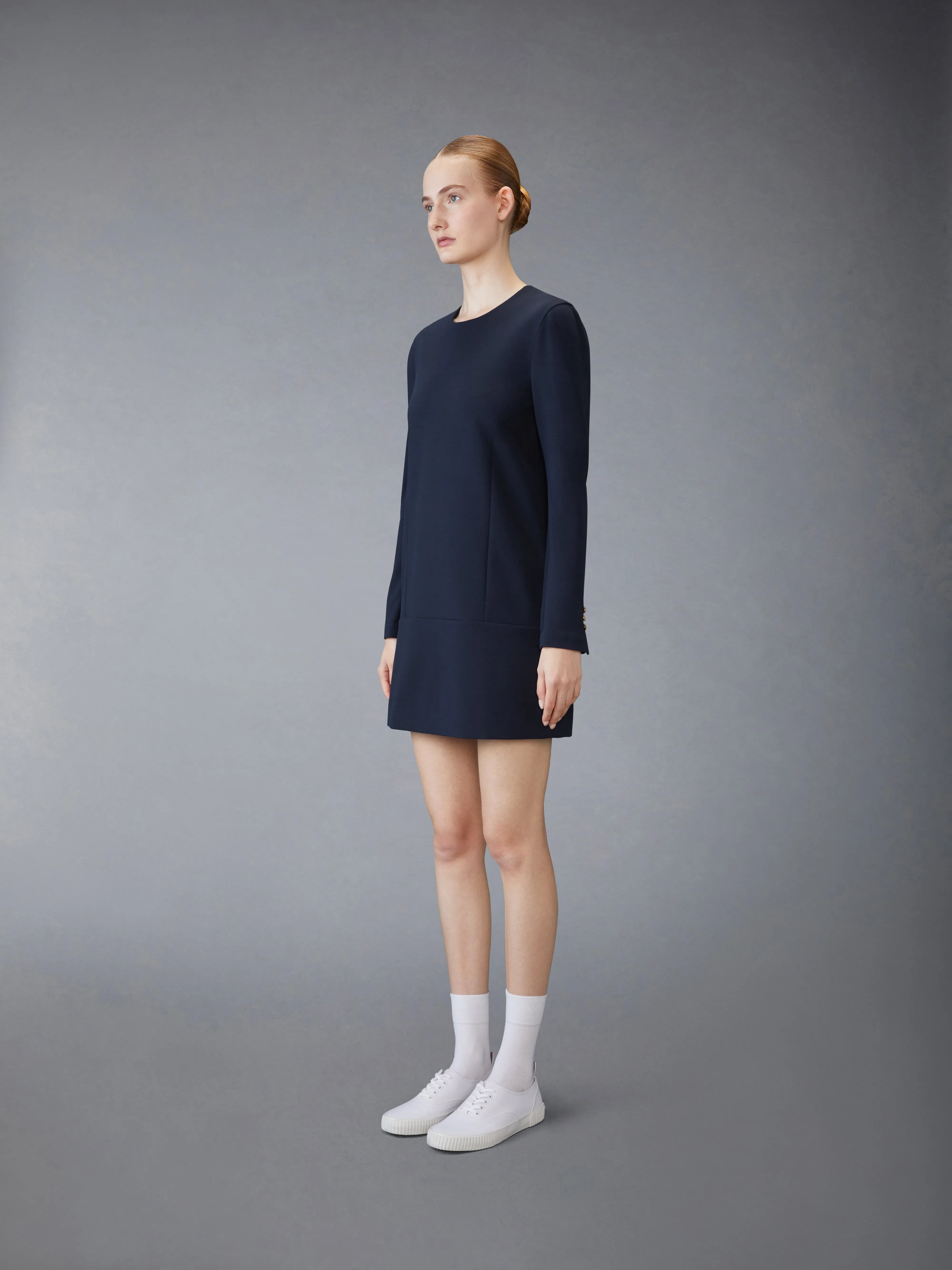 WOOL TECH MILANO MINI SHIFT DRESS sold by Thom Browne product image thumbnail 2