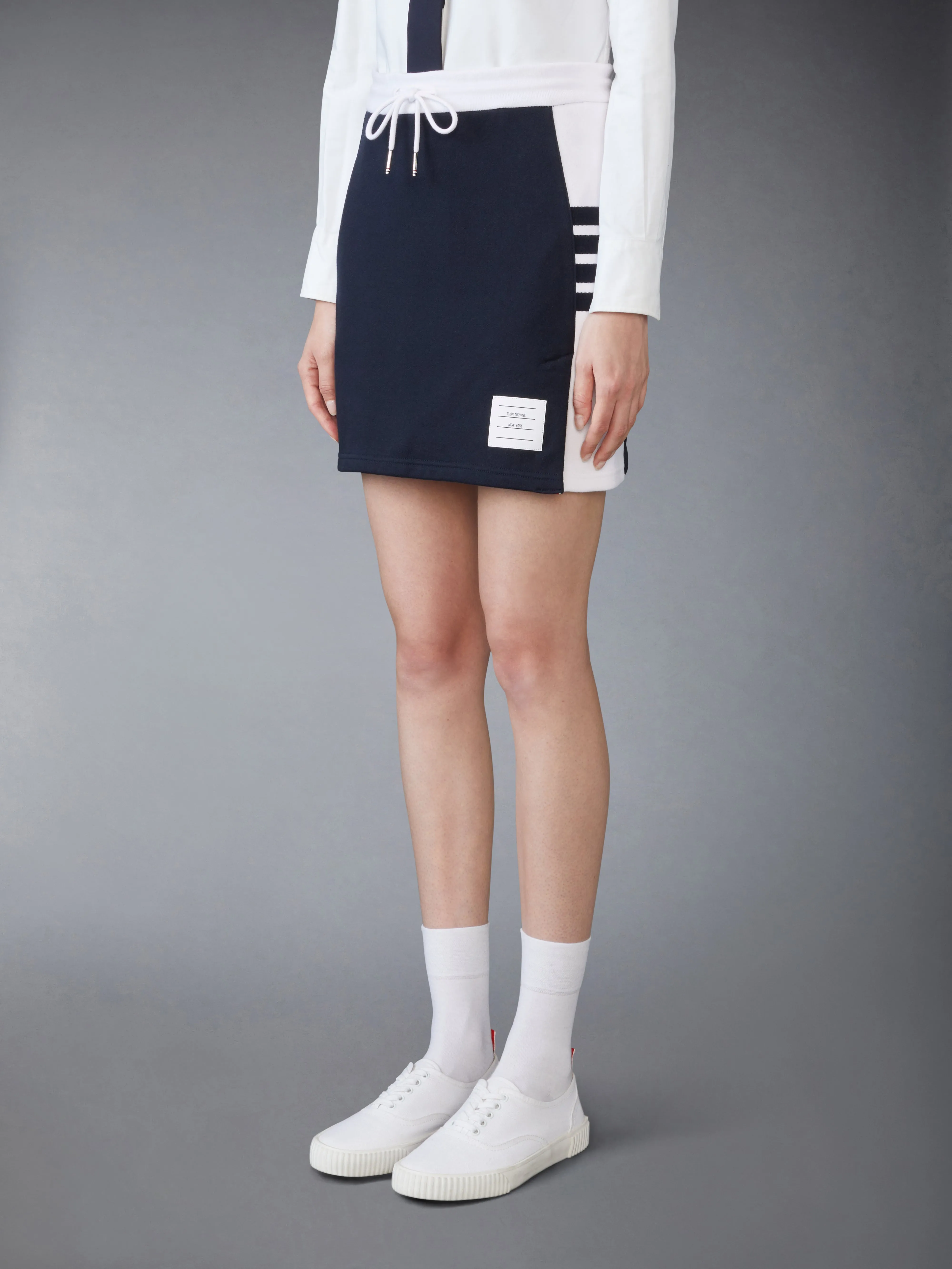 CLASSIC 4-BAR JERSEY MINI SKIRT sold by Thom Browne product image thumbnail 2