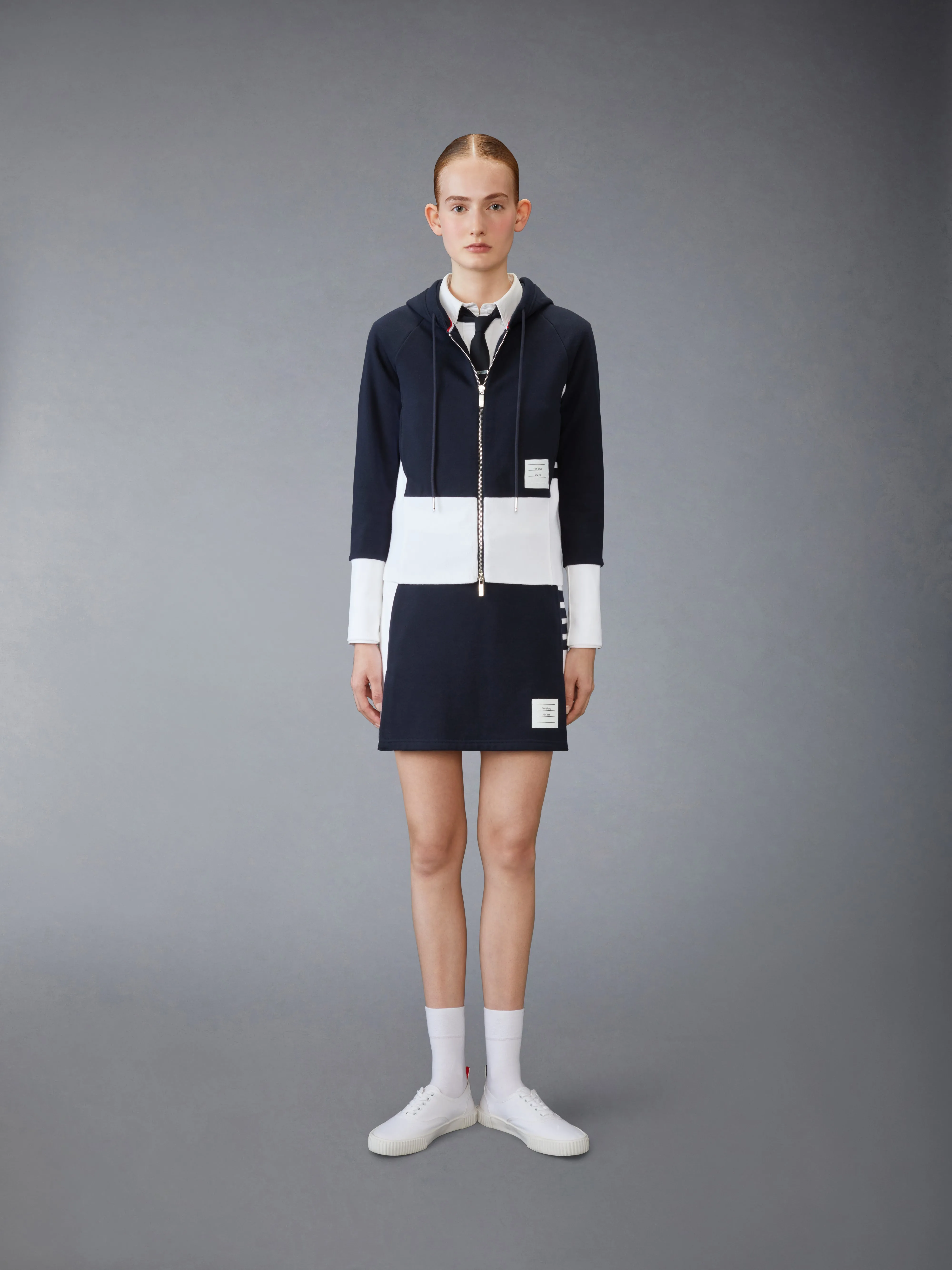 CLASSIC 4-BAR JERSEY MINI SKIRT sold by Thom Browne product image thumbnail 4