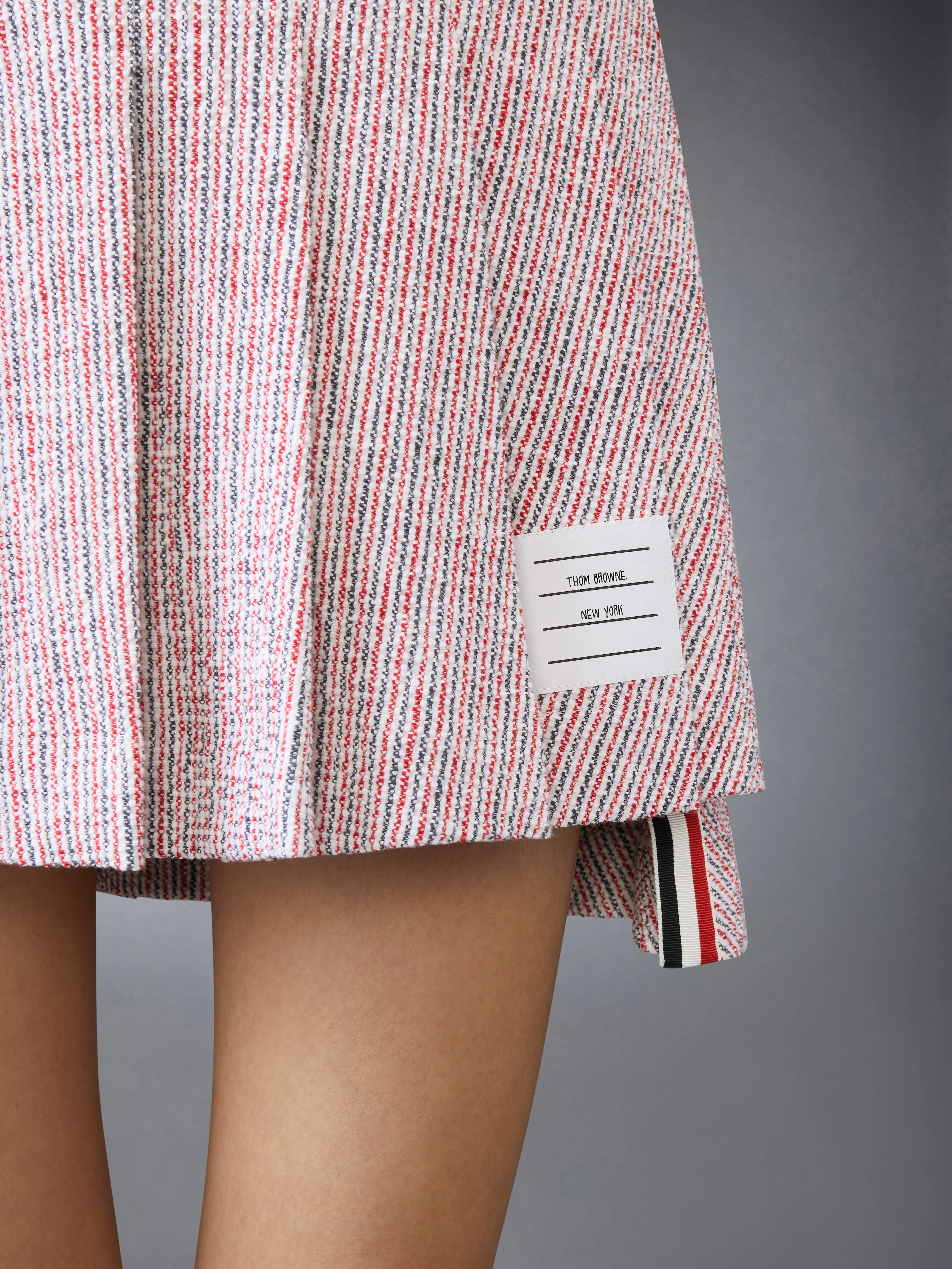 COTTON TWEED MINI PLEATED SKIRT sold by Thom Browne product image thumbnail 5