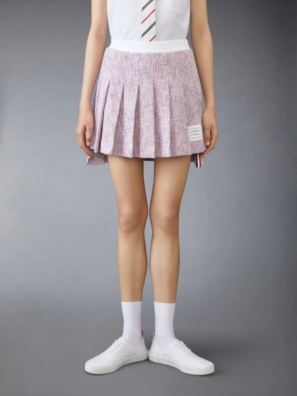 COTTON TWEED MINI PLEATED SKIRT made by Thom Browne