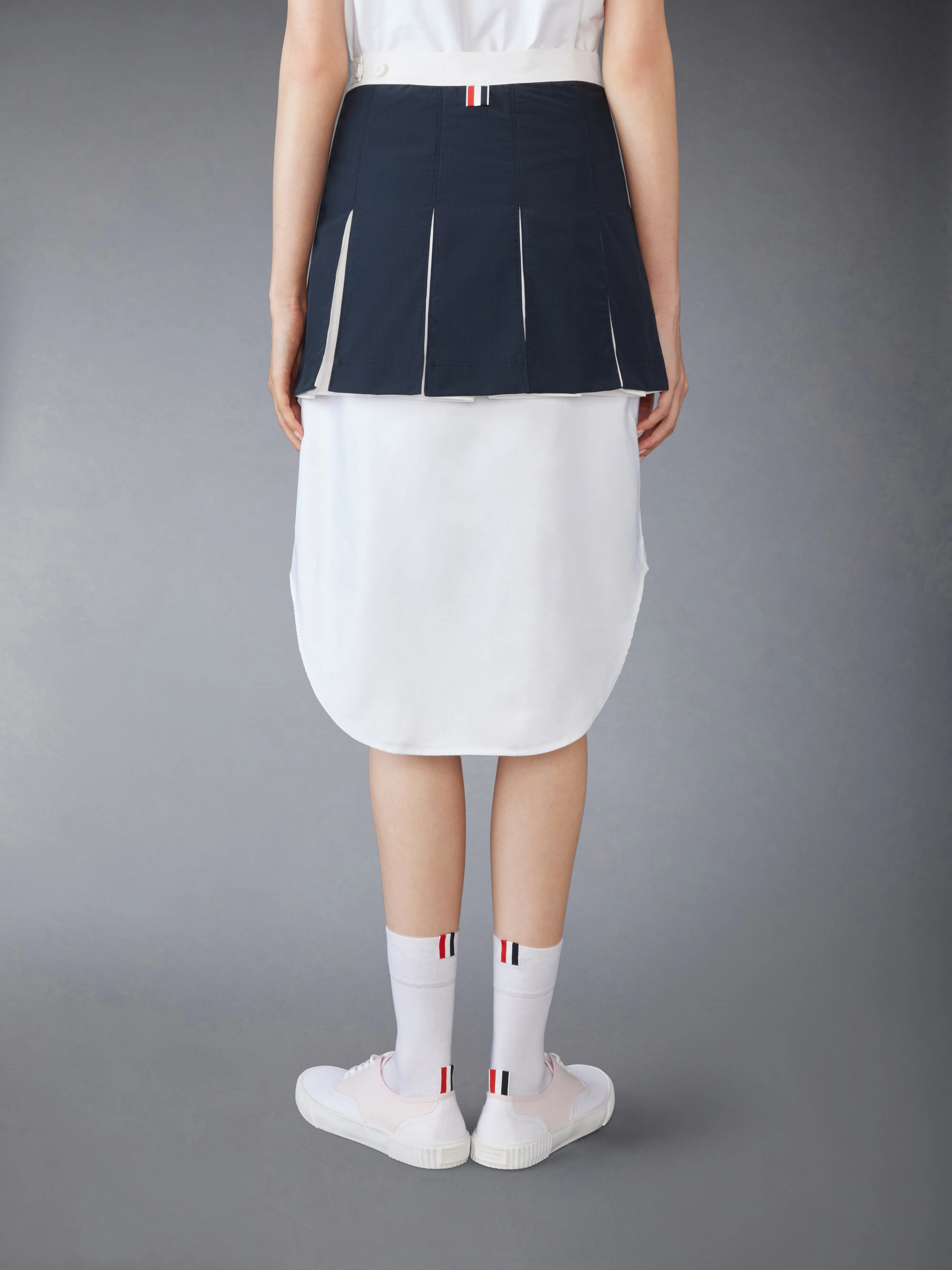 RIPSTOP BOX PLEAT MINI SKIRT sold by Thom Browne product image thumbnail 3