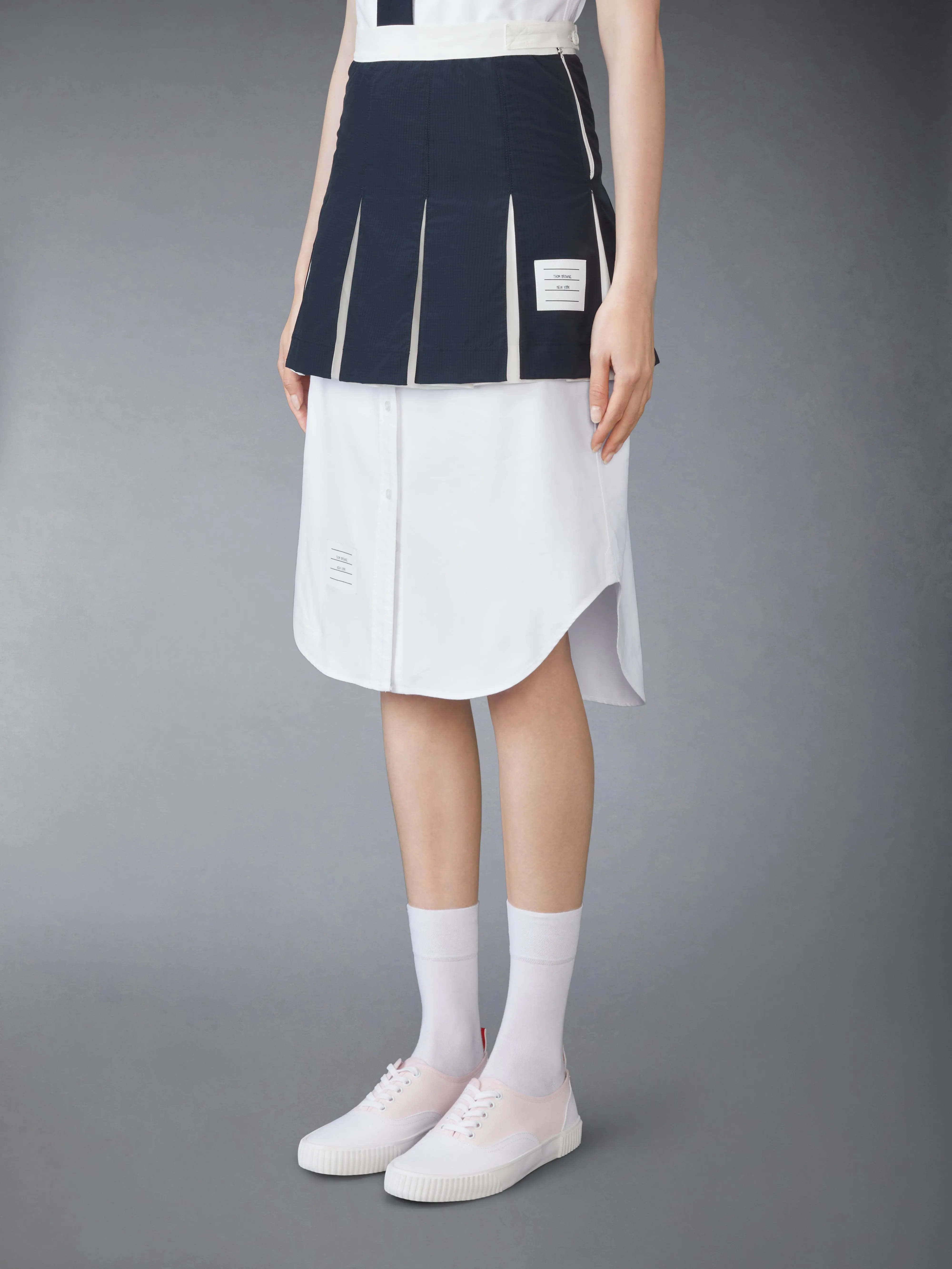 RIPSTOP BOX PLEAT MINI SKIRT sold by Thom Browne product image thumbnail 2