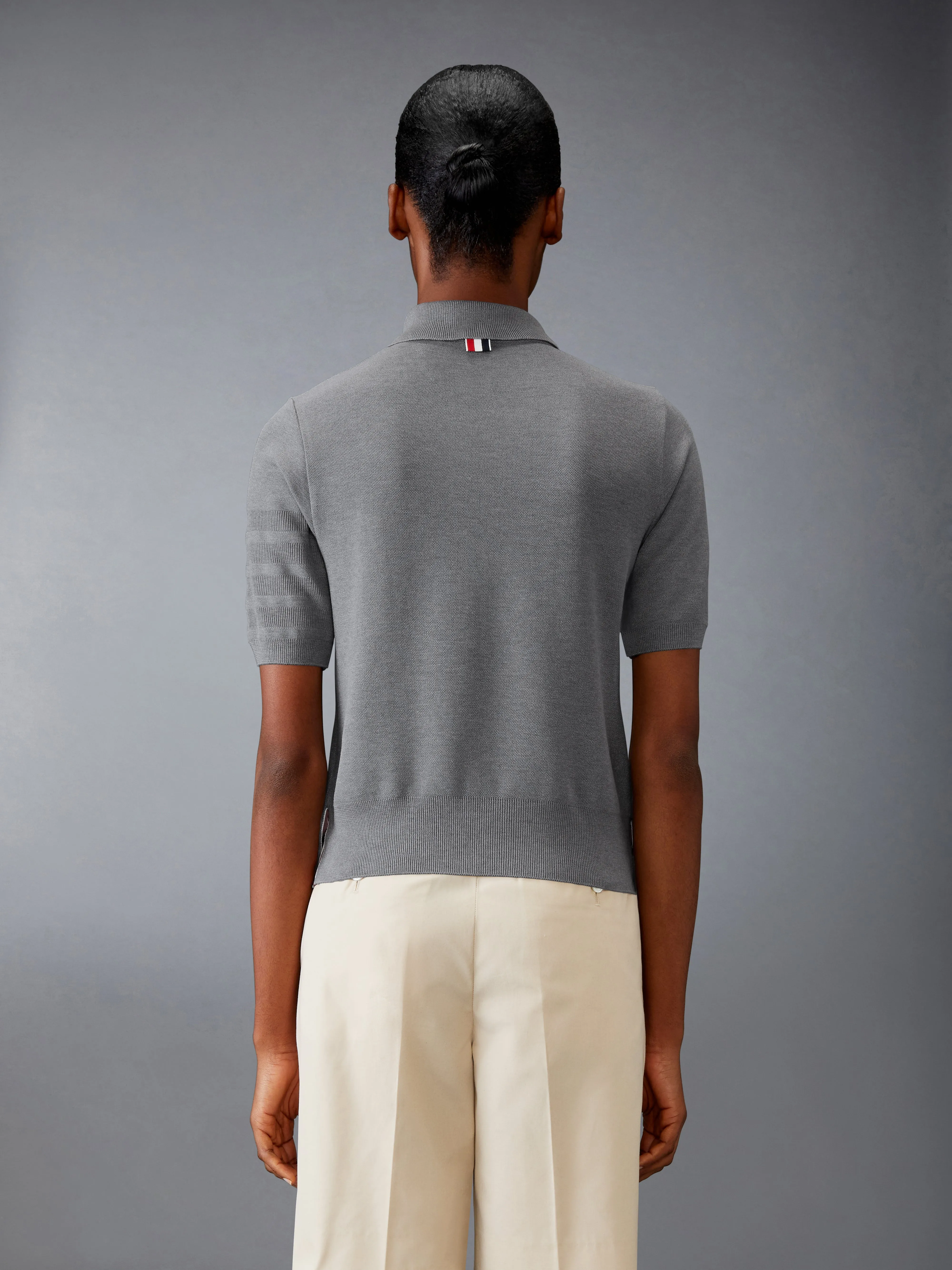 SILK PIQUE 4-BAR POLO sold by Thom Browne product image thumbnail 2