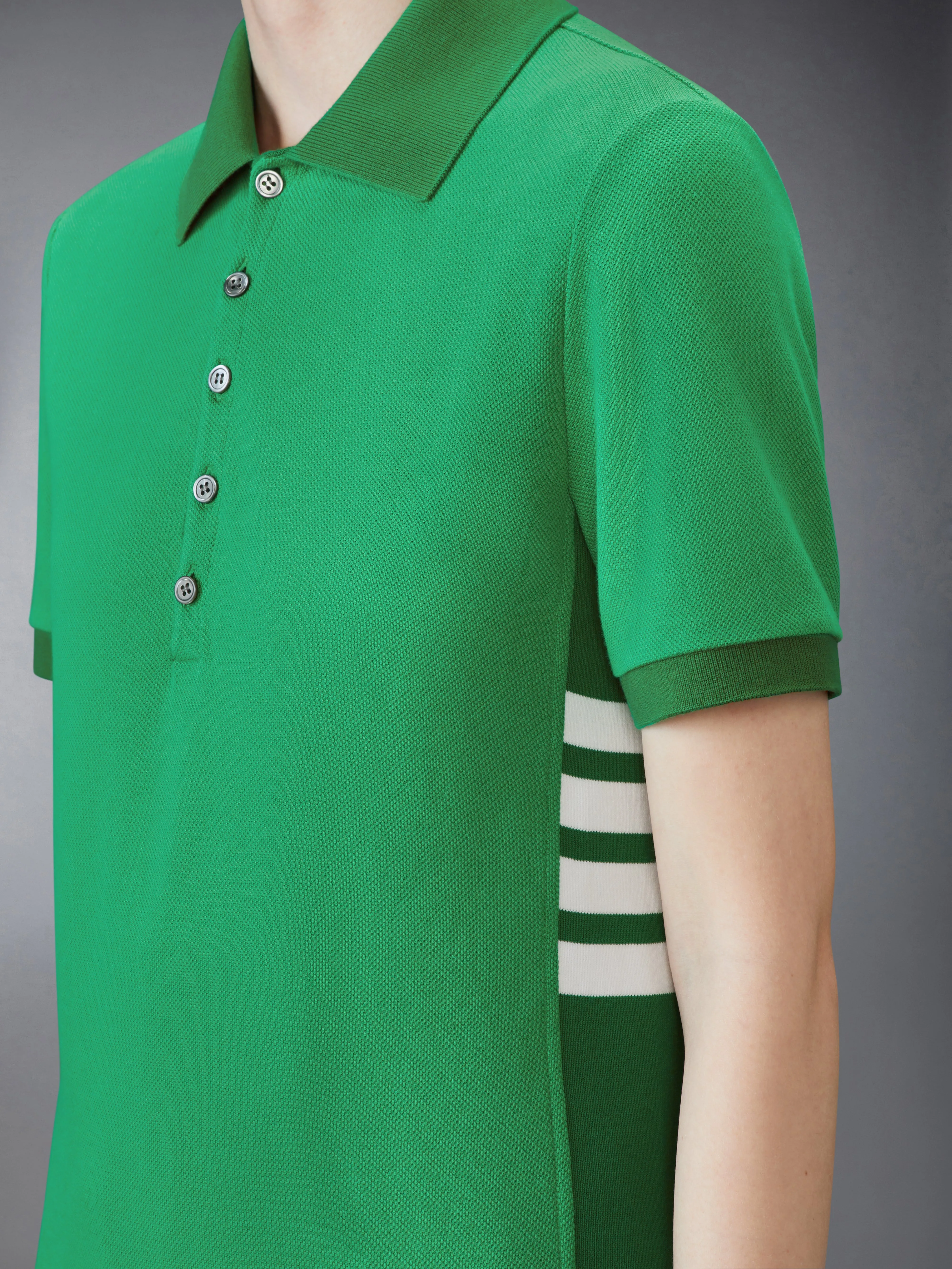 CLASSIC PIQUE 4-BAR POLO sold by Thom Browne product image thumbnail 5