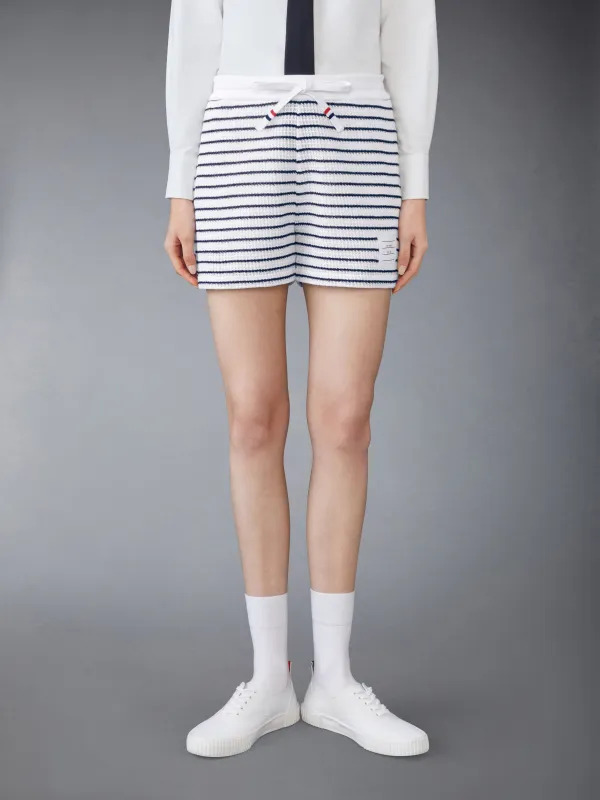 TEXTURED COTTON SHORTS sold by Thom Browne