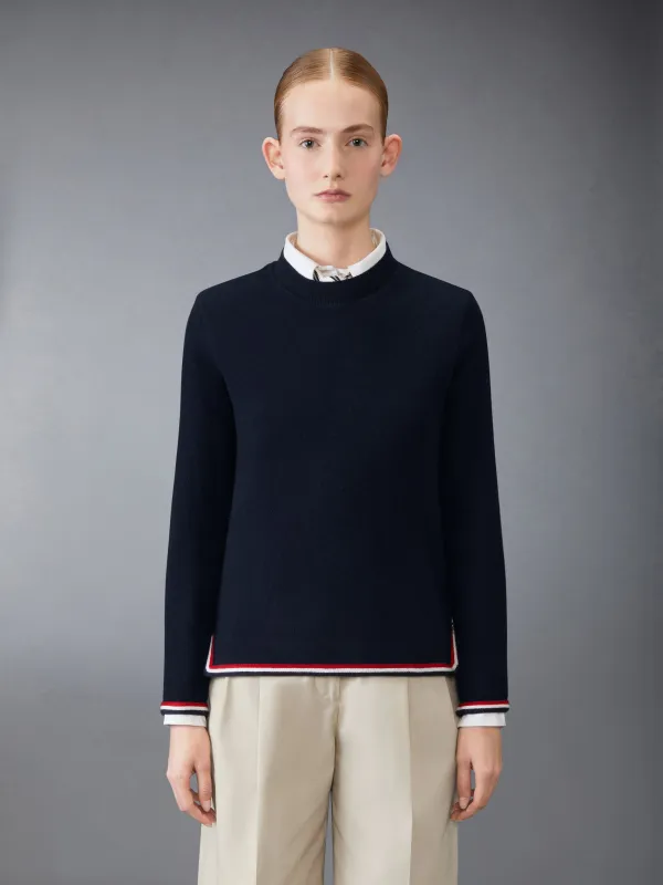 CASHMERE LONG SLEEVE TOP sold by Thom Browne