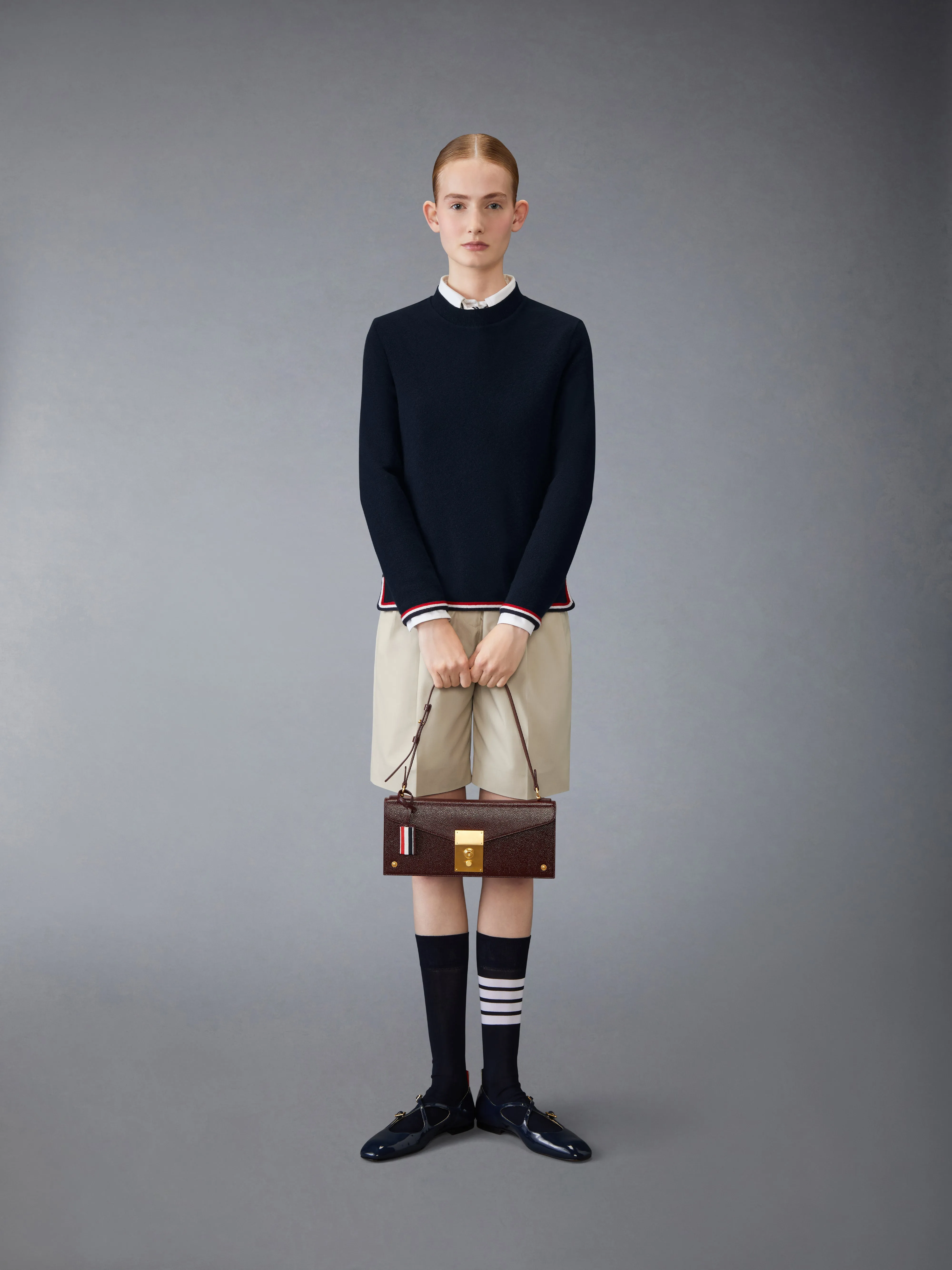 CASHMERE LONG SLEEVE TOP sold by Thom Browne product image thumbnail 3