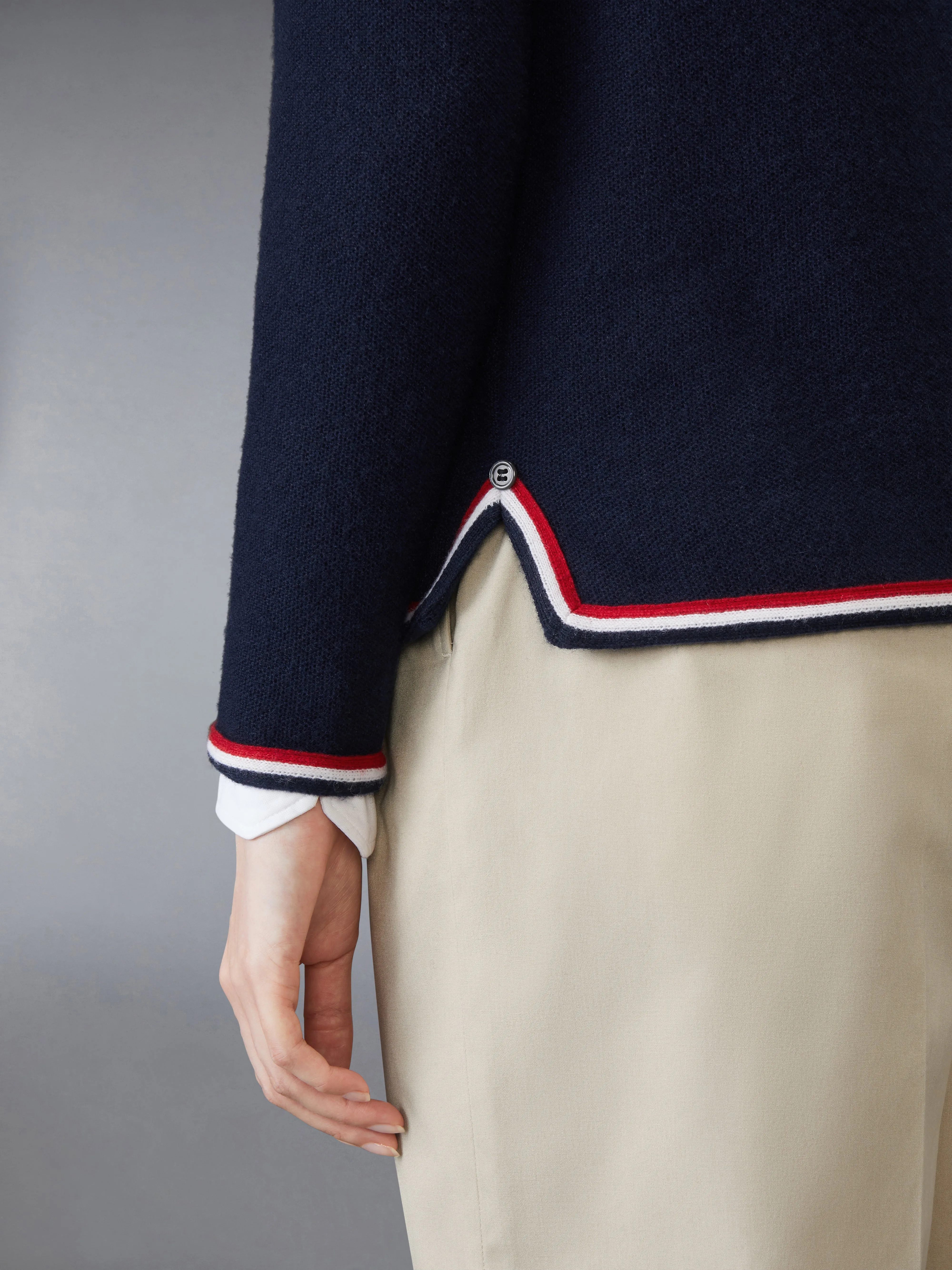 CASHMERE LONG SLEEVE TOP sold by Thom Browne product image thumbnail 4