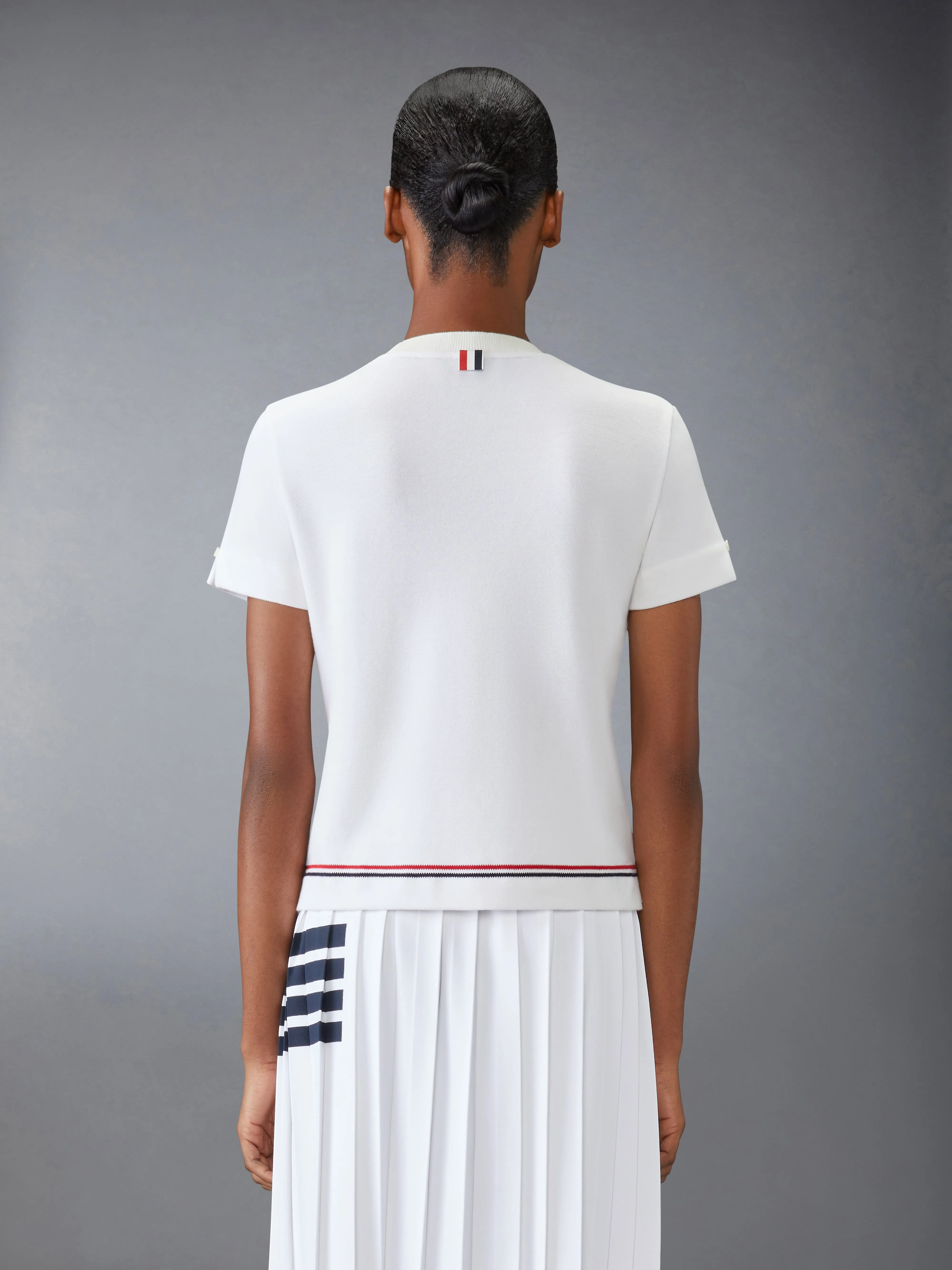 COTTON PIQUE TEE sold by Thom Browne product image thumbnail 2