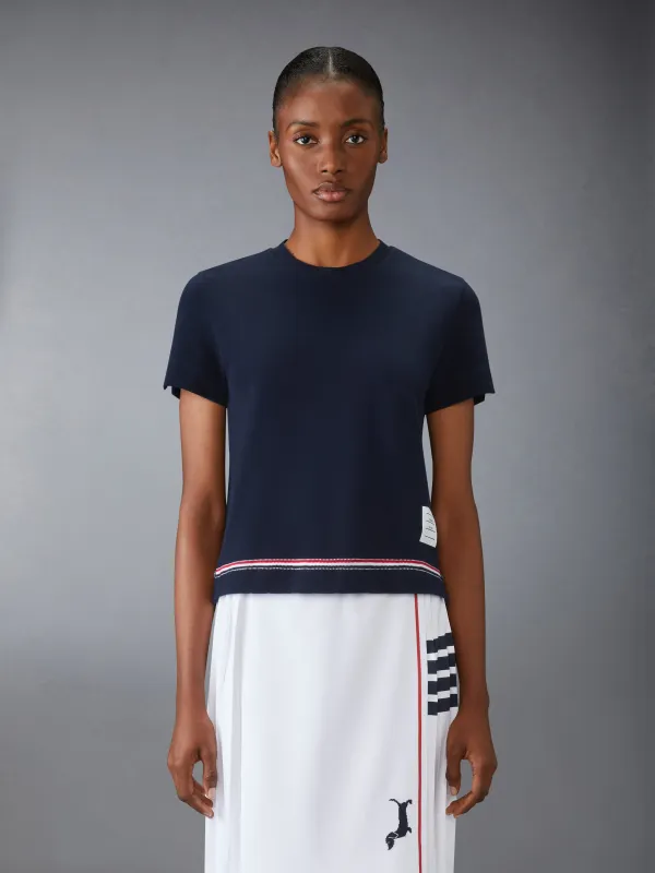 COTTON PIQUE TEE sold by Thom Browne