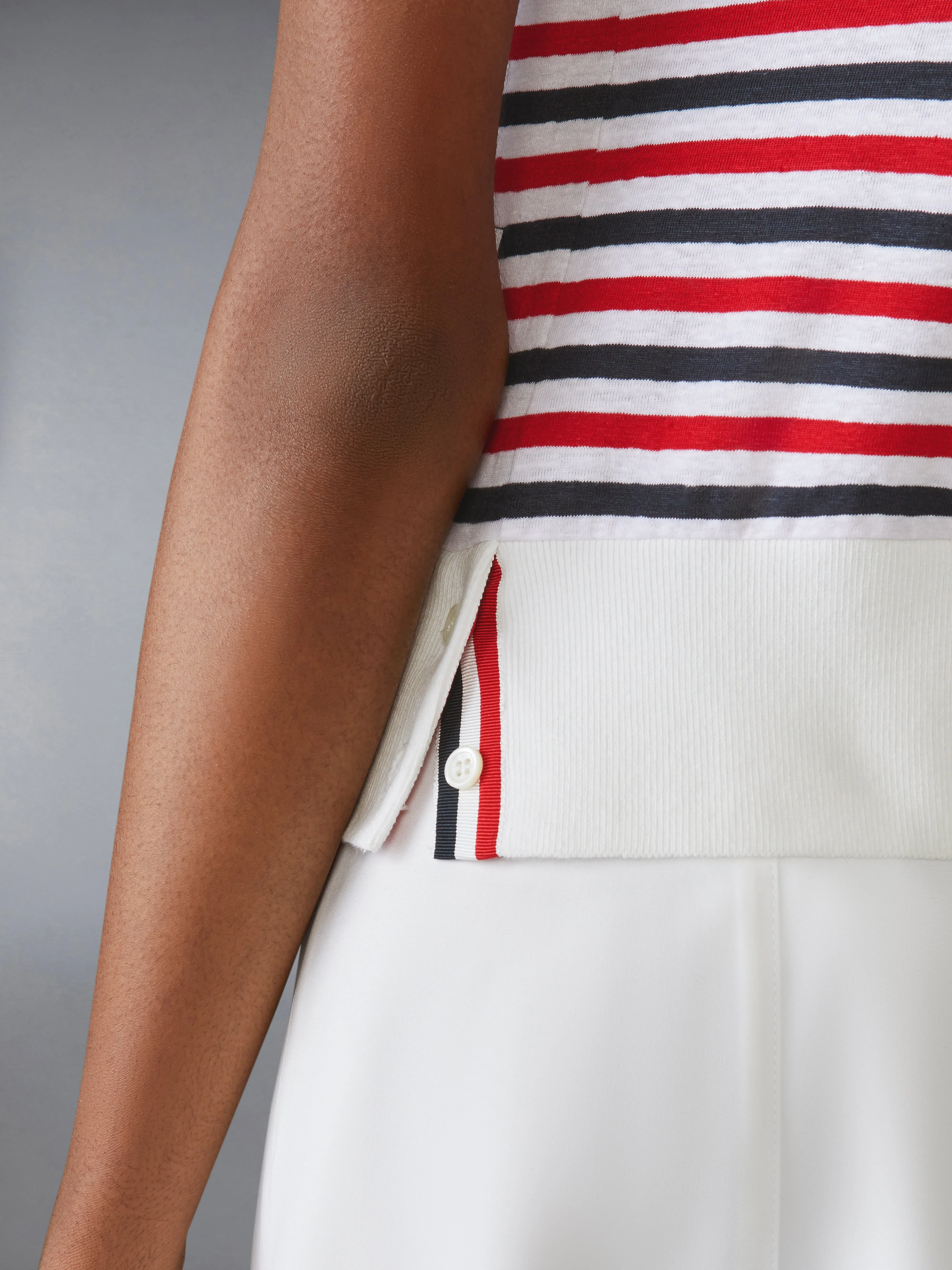 LINEN JERSEY SHELL TOP sold by Thom Browne product image thumbnail 4