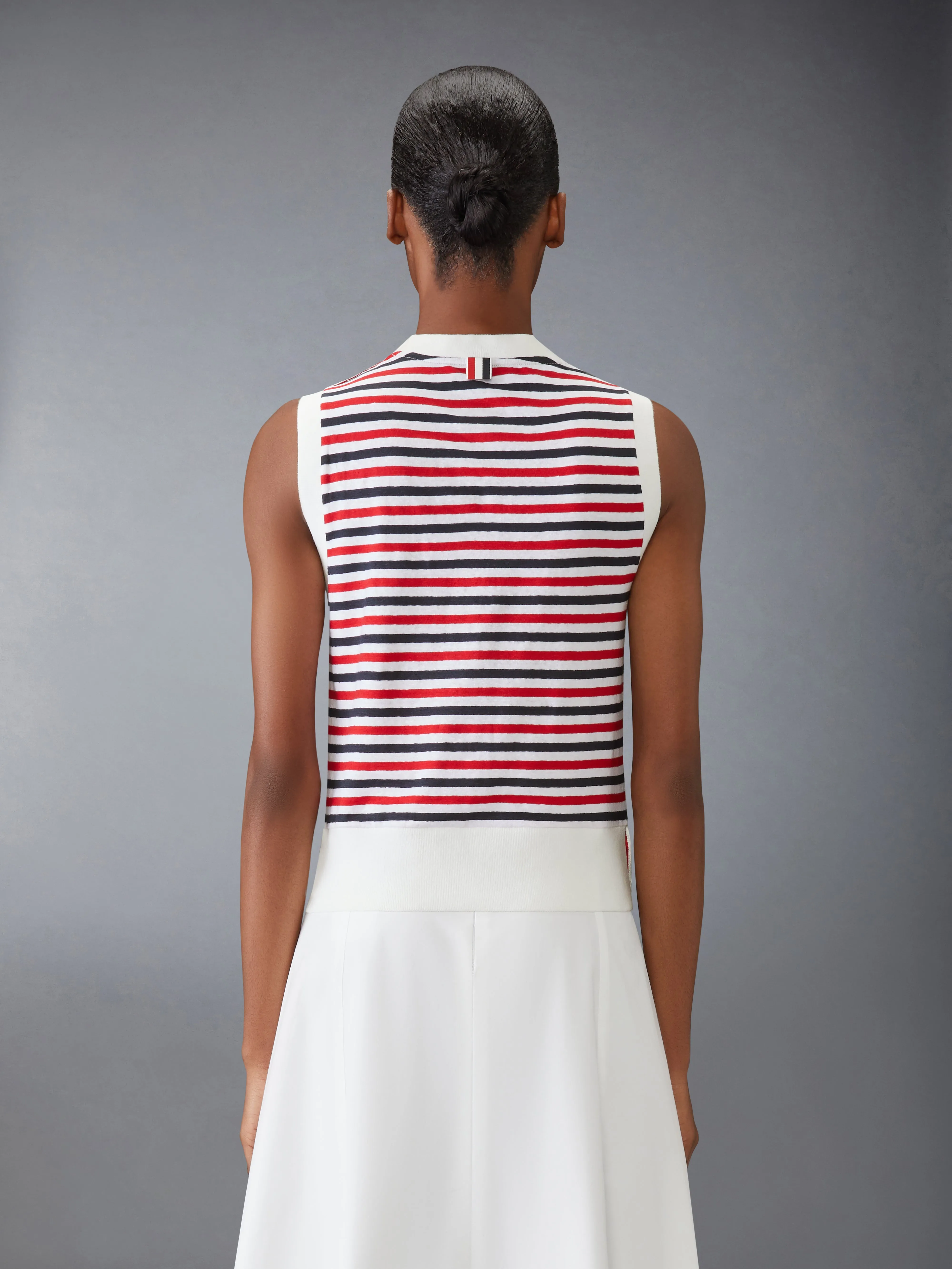 LINEN JERSEY SHELL TOP sold by Thom Browne product image thumbnail 2