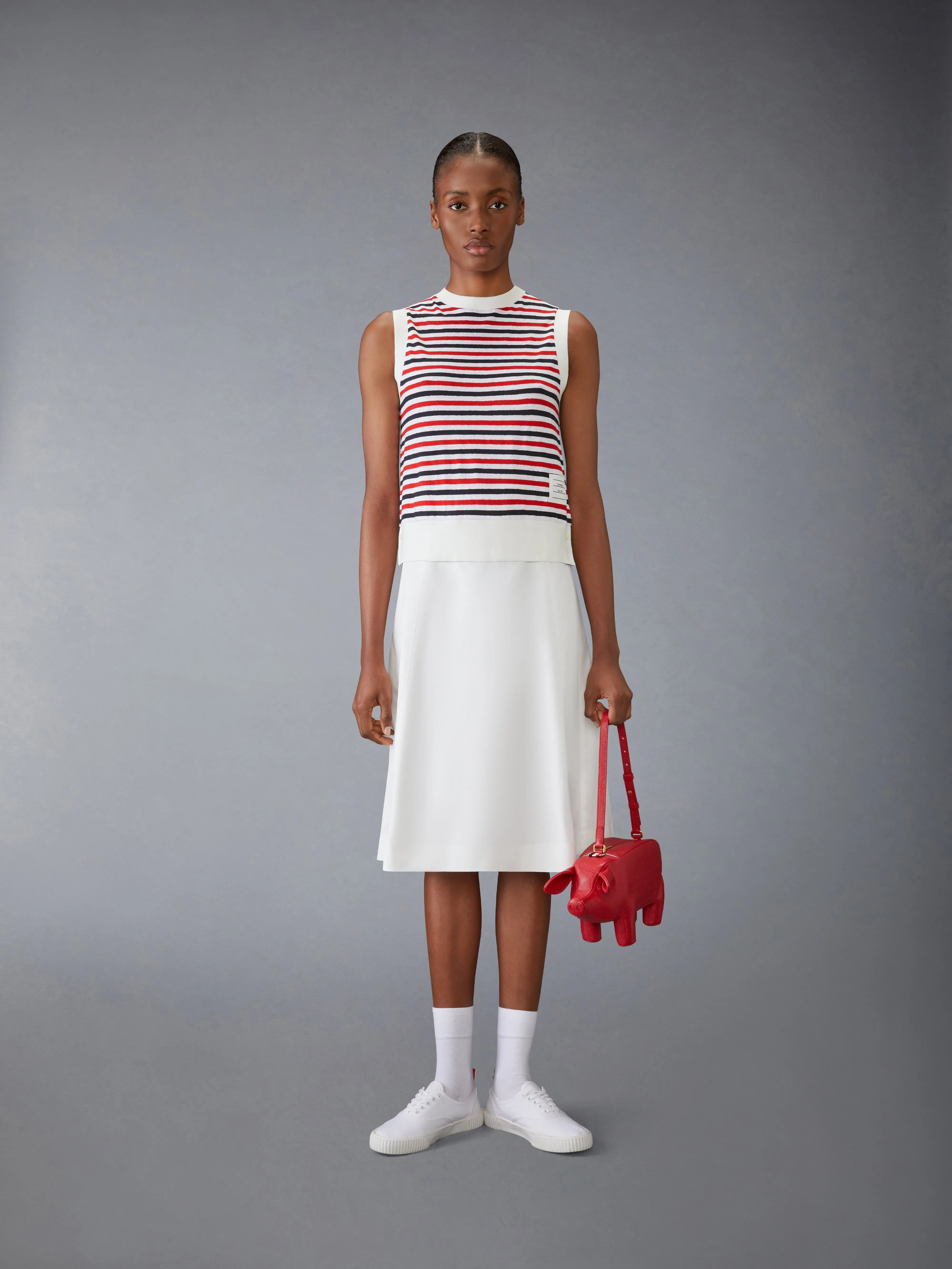 LINEN JERSEY SHELL TOP sold by Thom Browne product image thumbnail 3