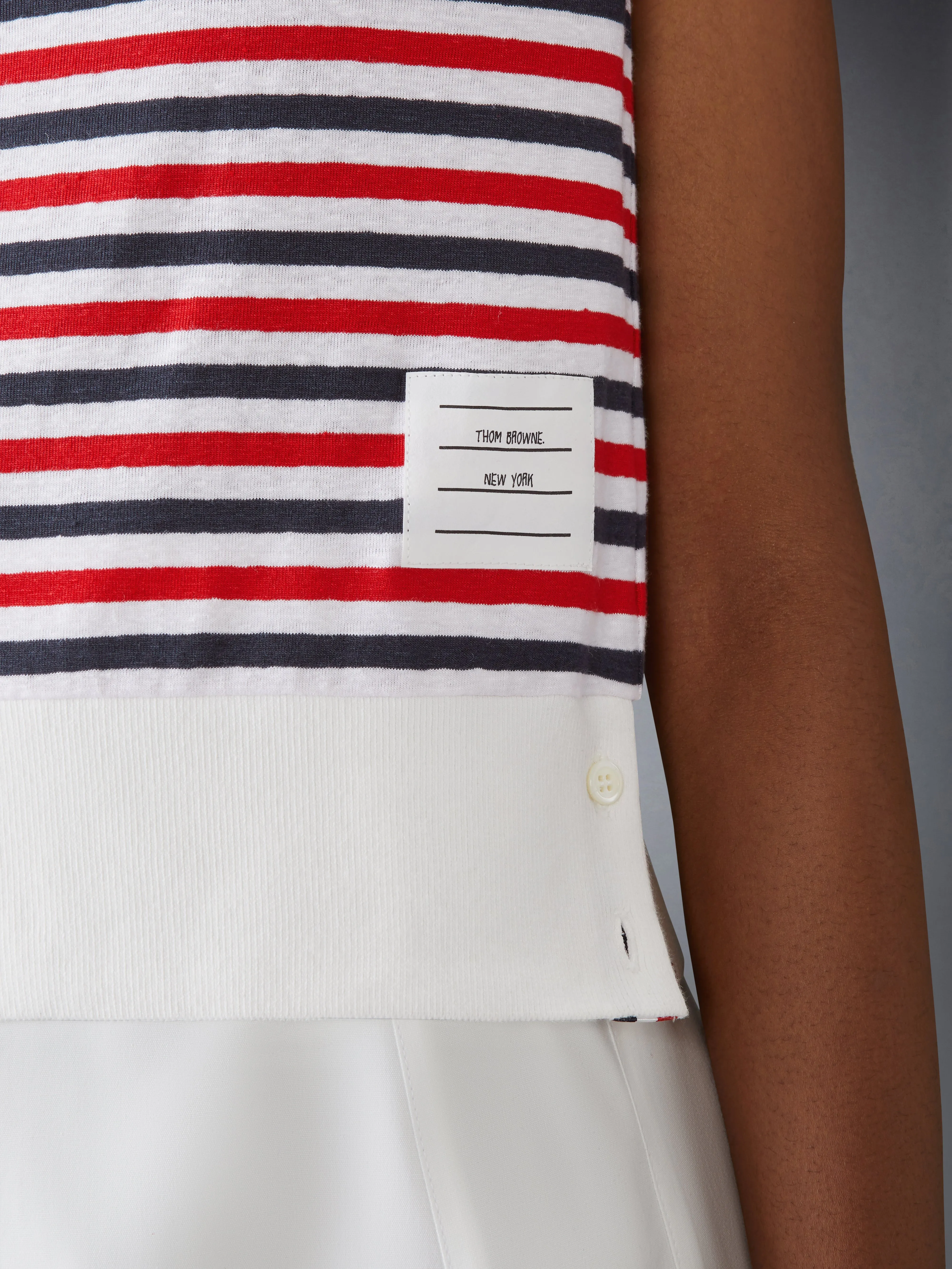 LINEN JERSEY SHELL TOP sold by Thom Browne product image thumbnail 5