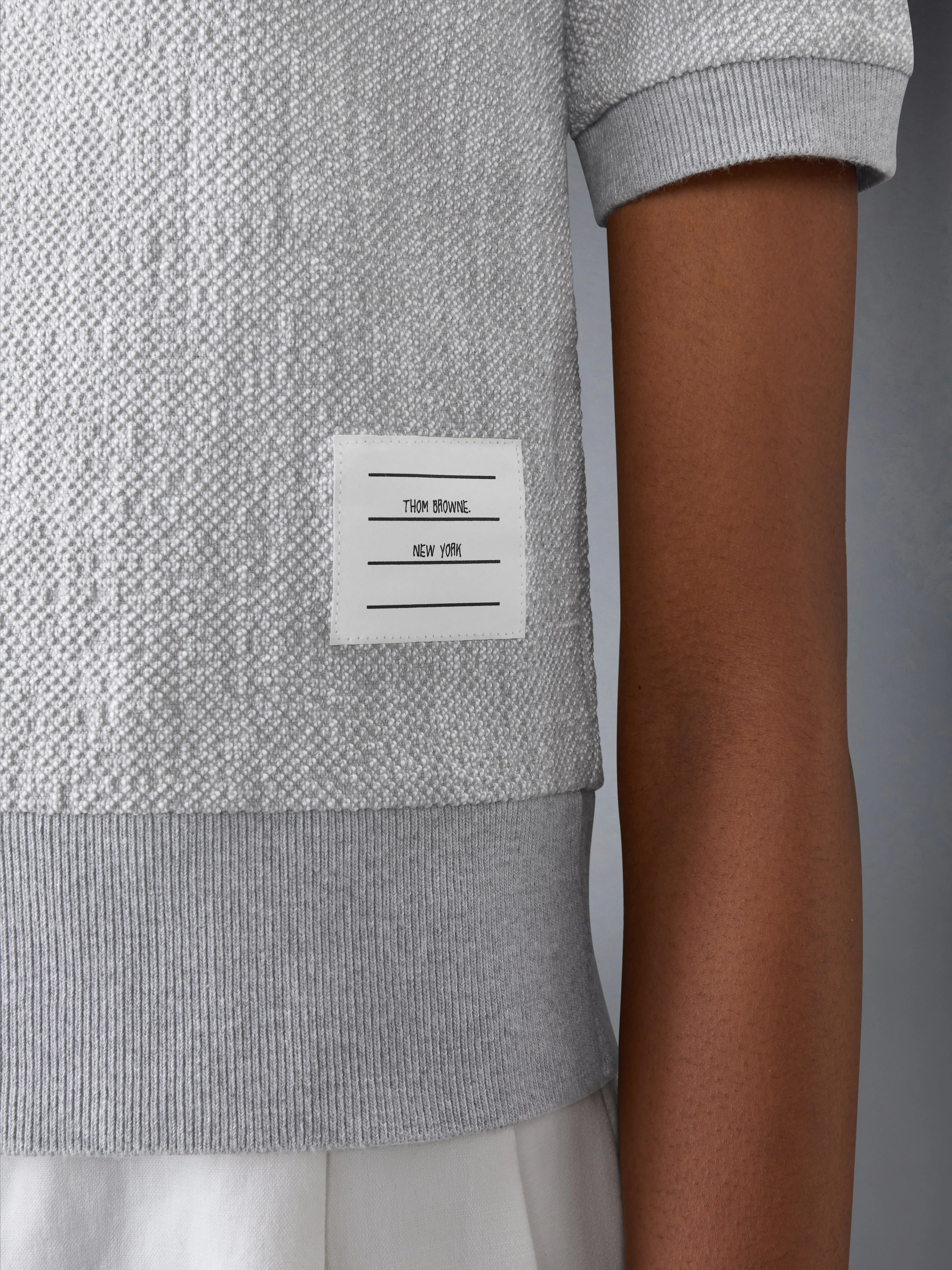 COTTON TWEED TEE sold by Thom Browne product image thumbnail 3