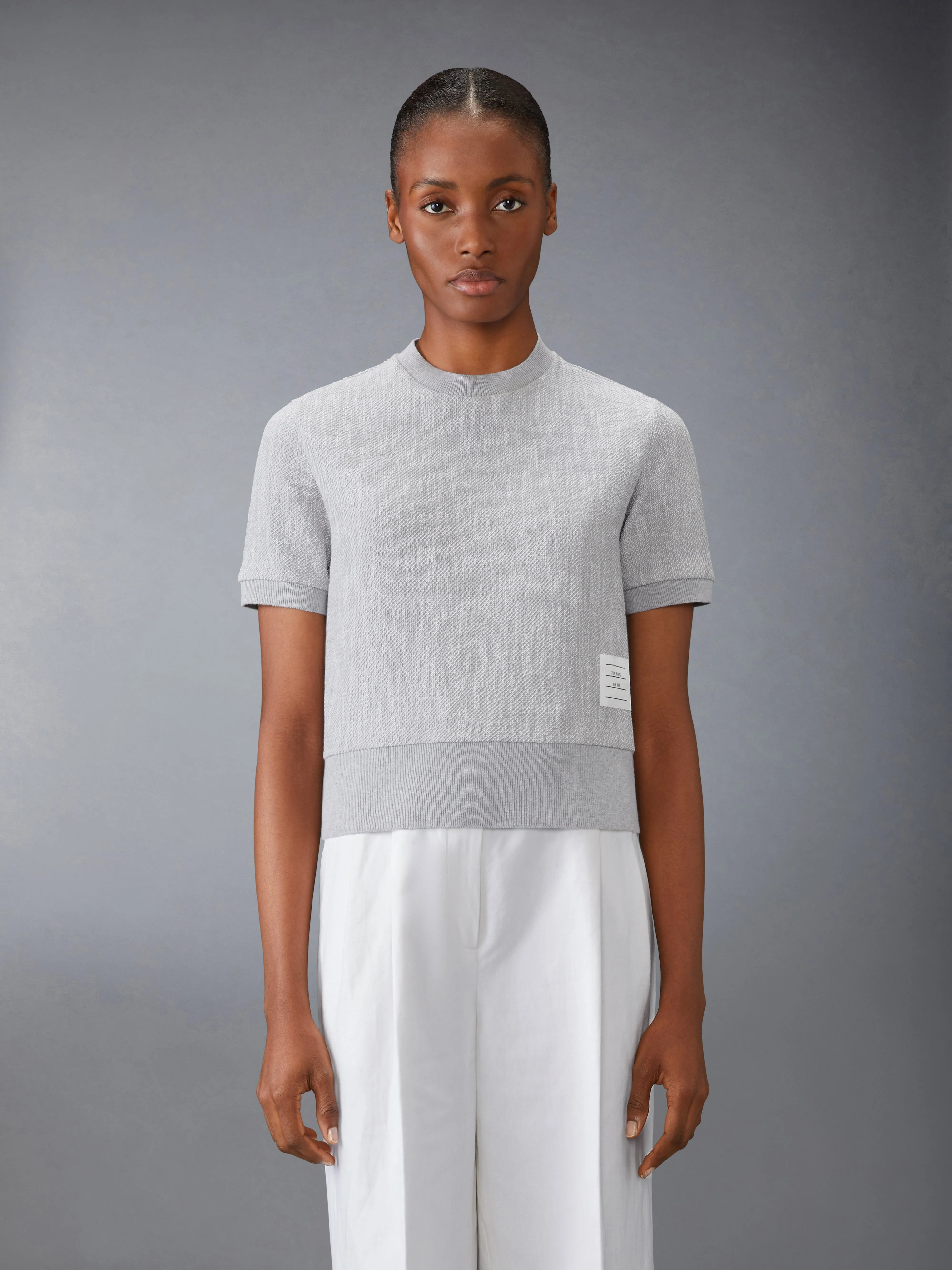 COTTON TWEED TEE sold by Thom Browne