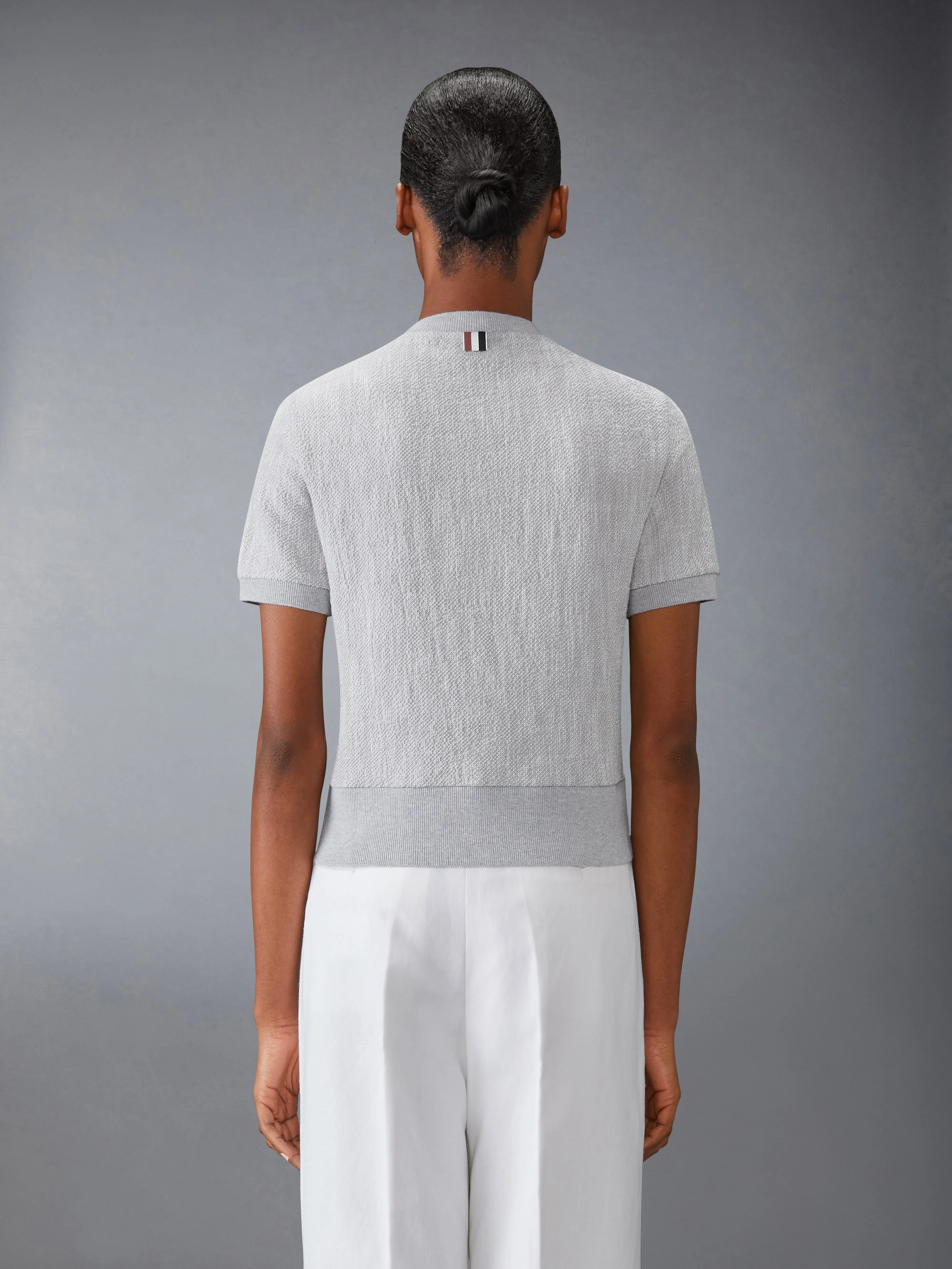 COTTON TWEED TEE sold by Thom Browne product image thumbnail 2