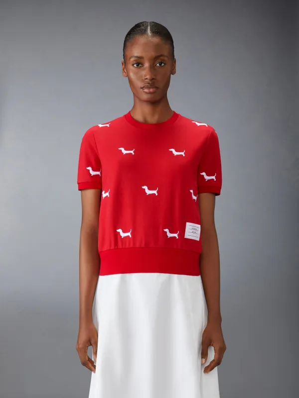 COTTON MILANO SHORT SLEEVE HECTOR TEE sold by Thom Browne