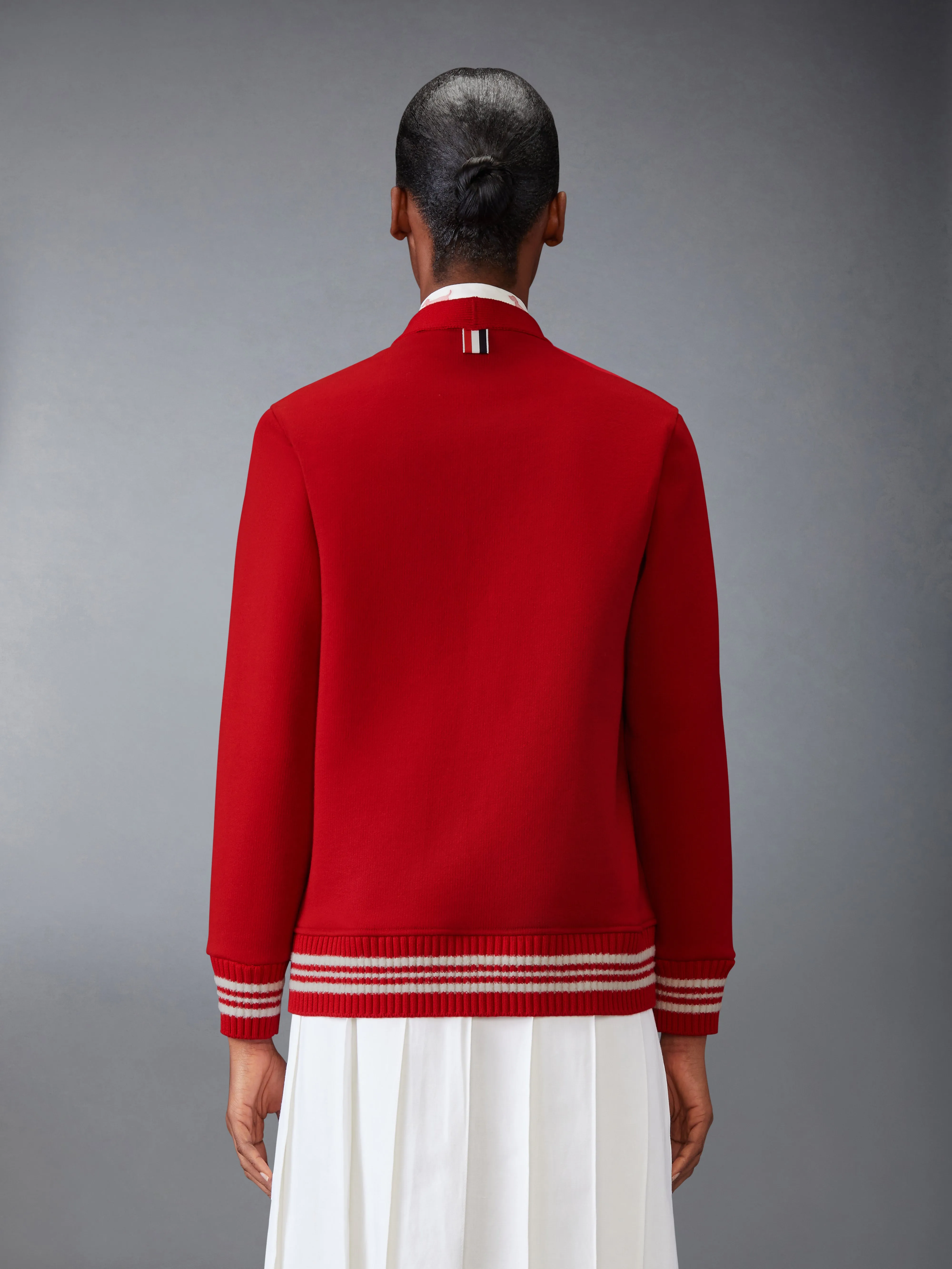 LOOPBACK V NECK CARDIGAN sold by Thom Browne product image thumbnail 2