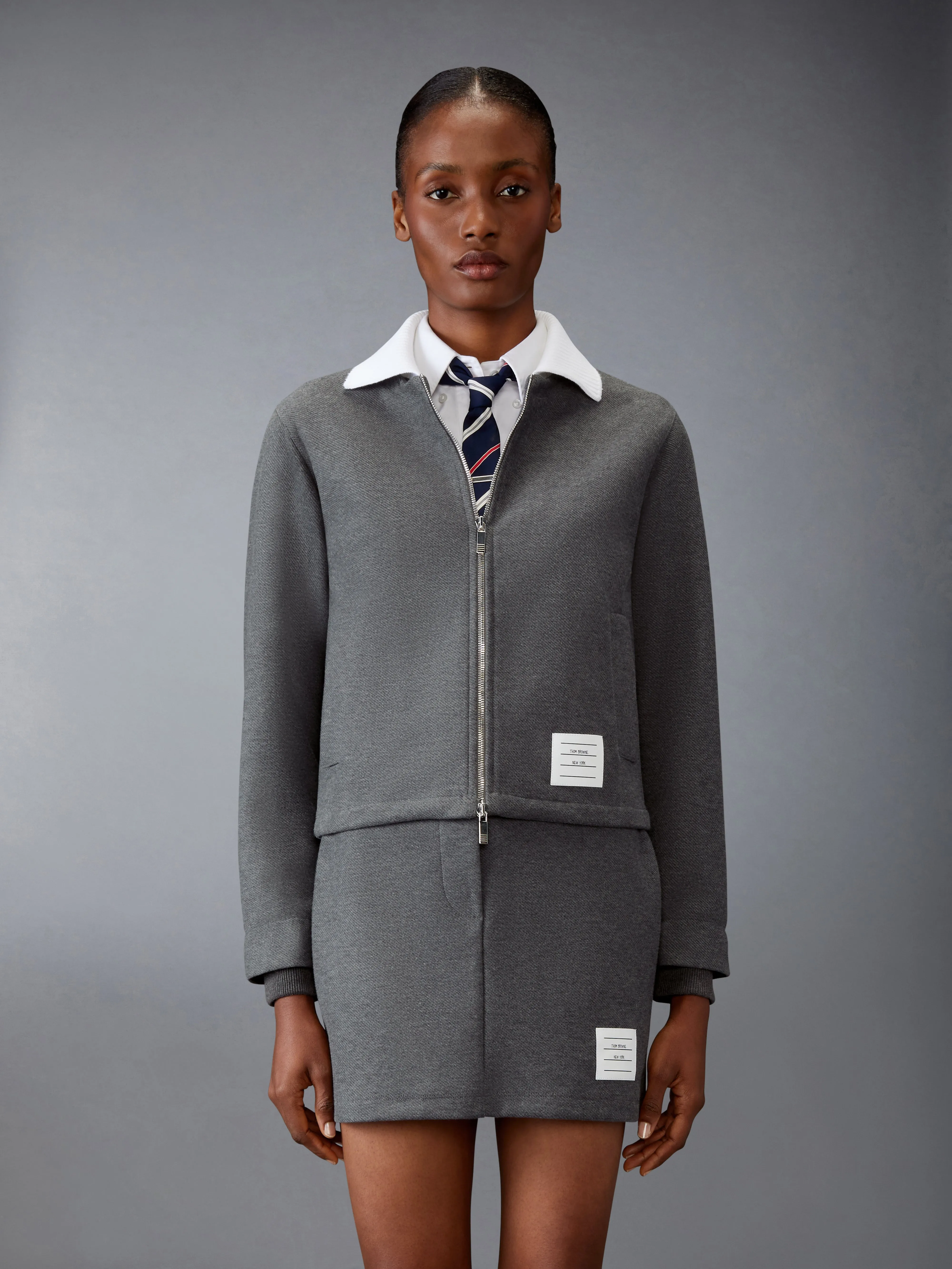 TECH TWILL ZIP UP JACKET sold by Thom Browne