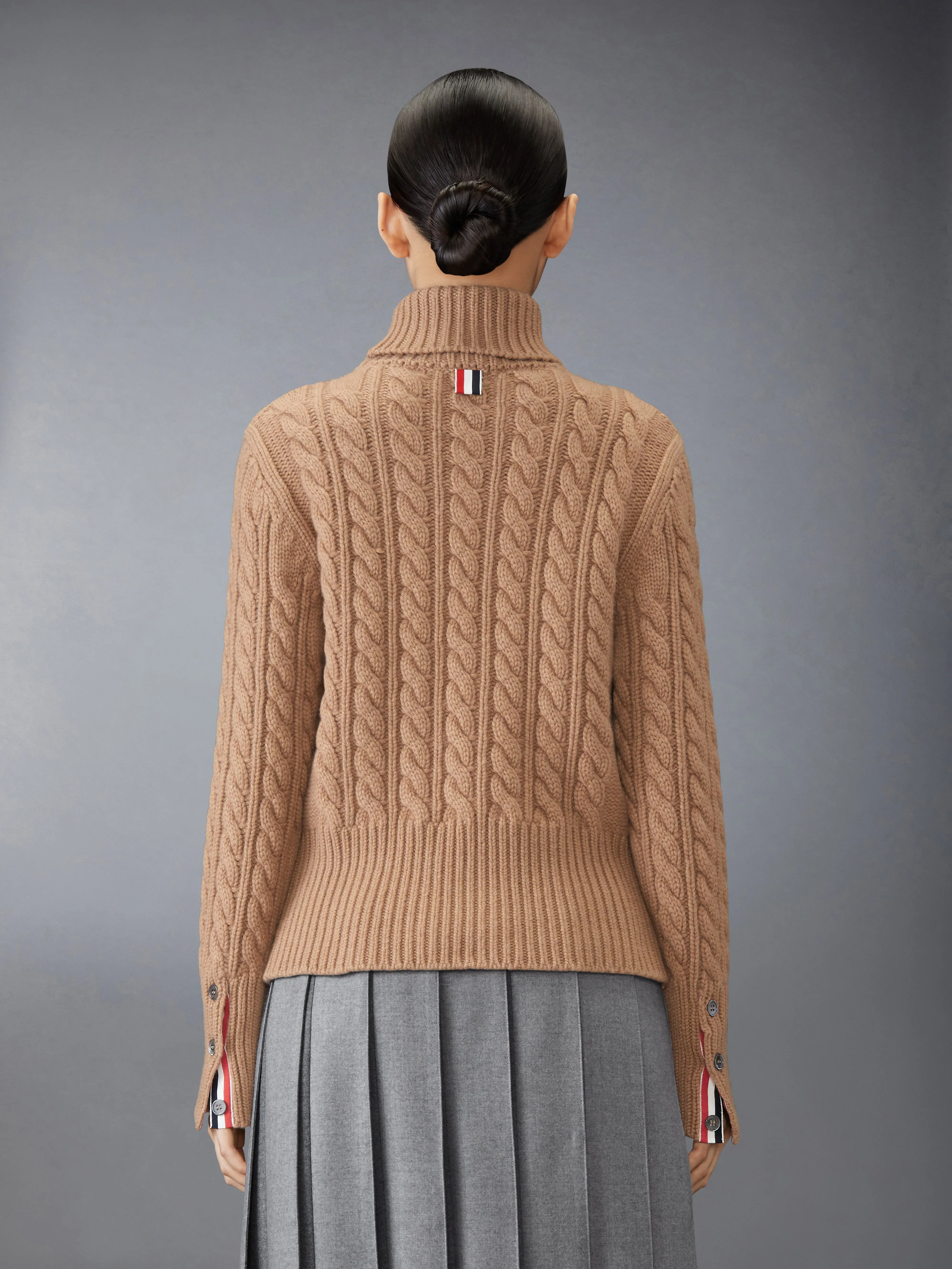 CLASSIC CASHMERE CABLE TURTLE NECK sold by Thom Browne product image thumbnail 2