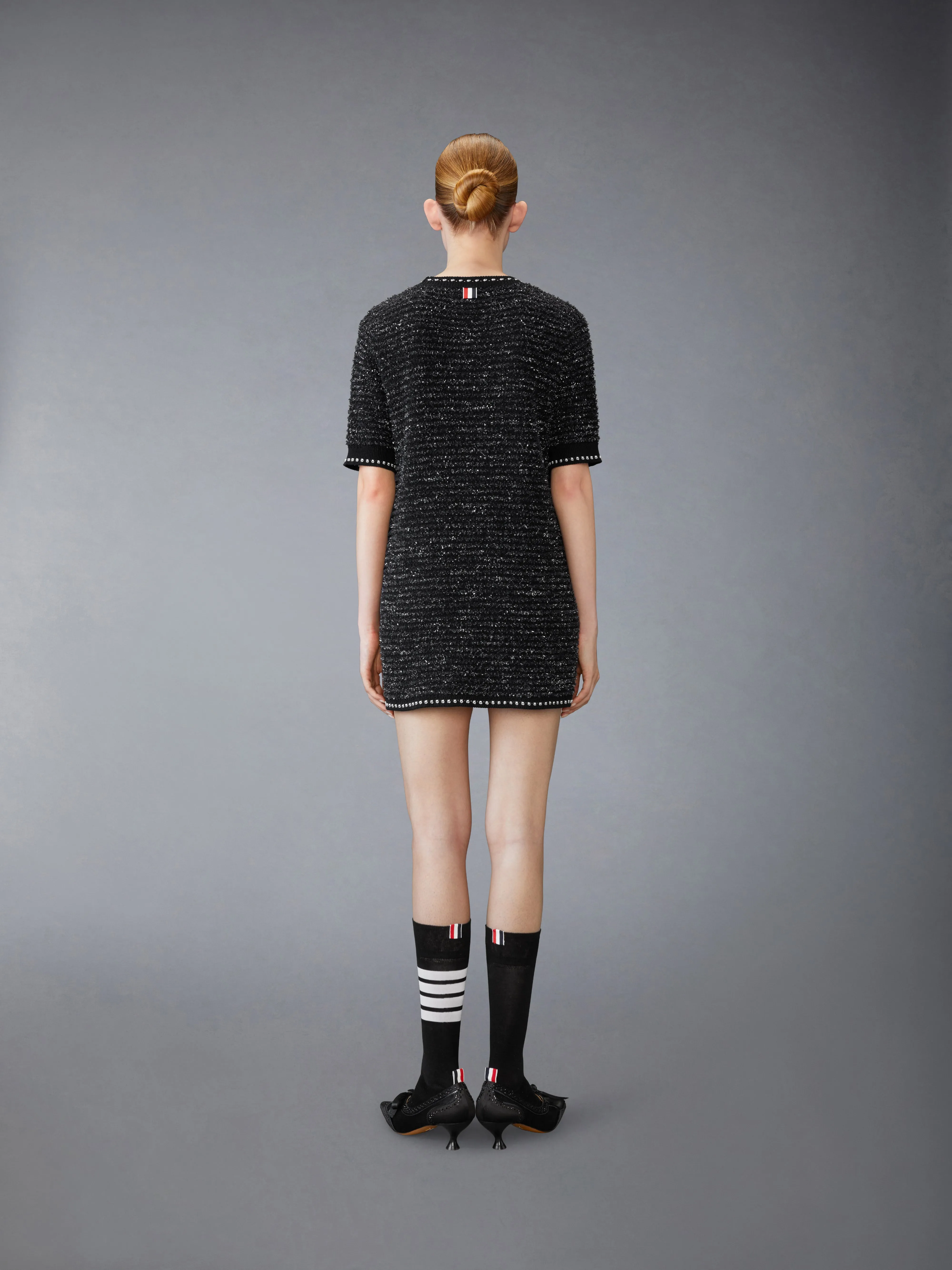 EYELASH TWEED JACQUARD MINI DRESS sold by Thom Browne product image thumbnail 3