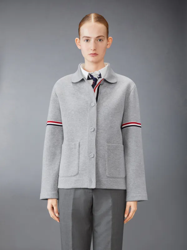 COTTON LOOPBACK WORK JACKET sold by Thom Browne