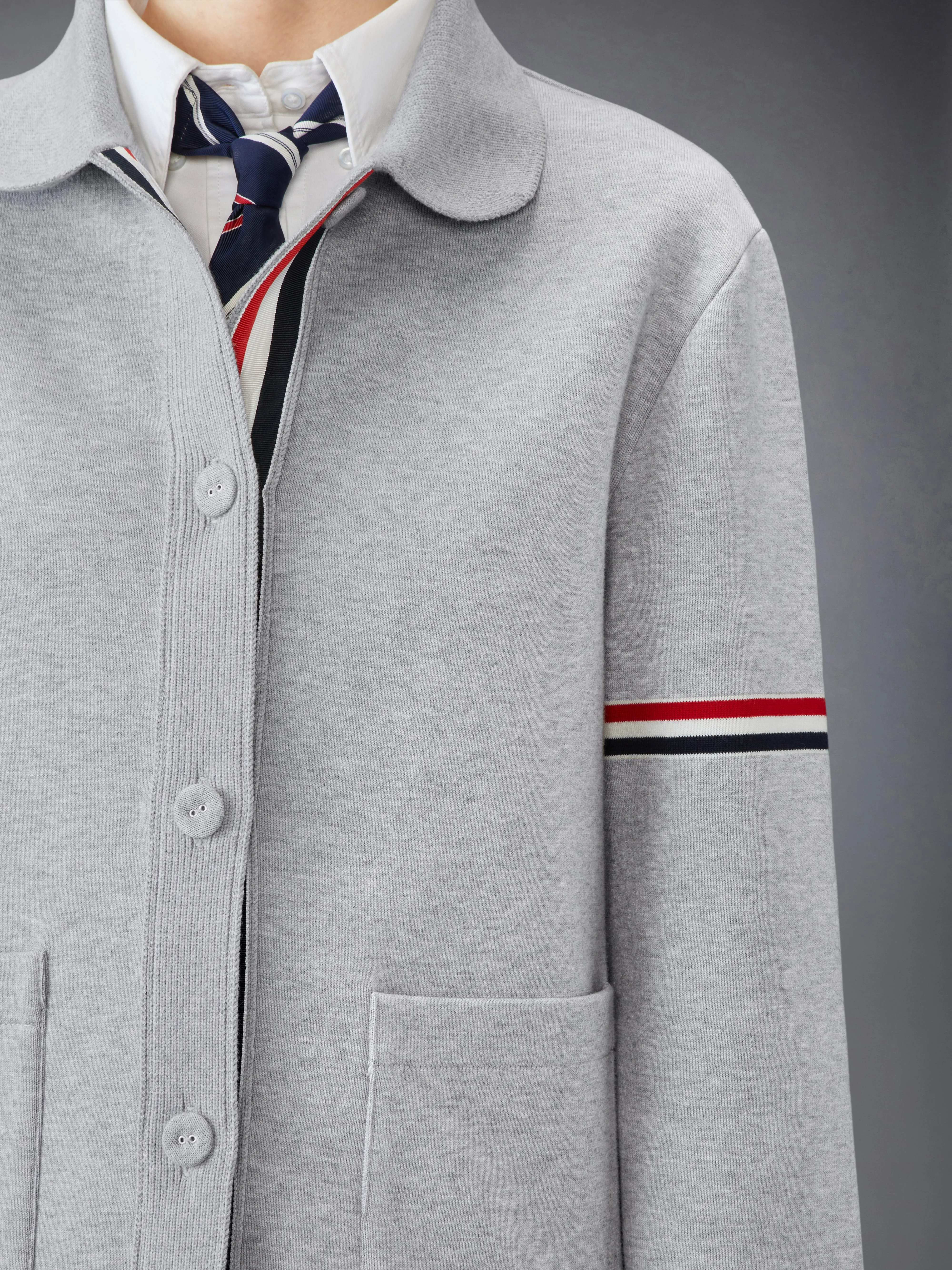 COTTON LOOPBACK WORK JACKET sold by Thom Browne product image thumbnail 5