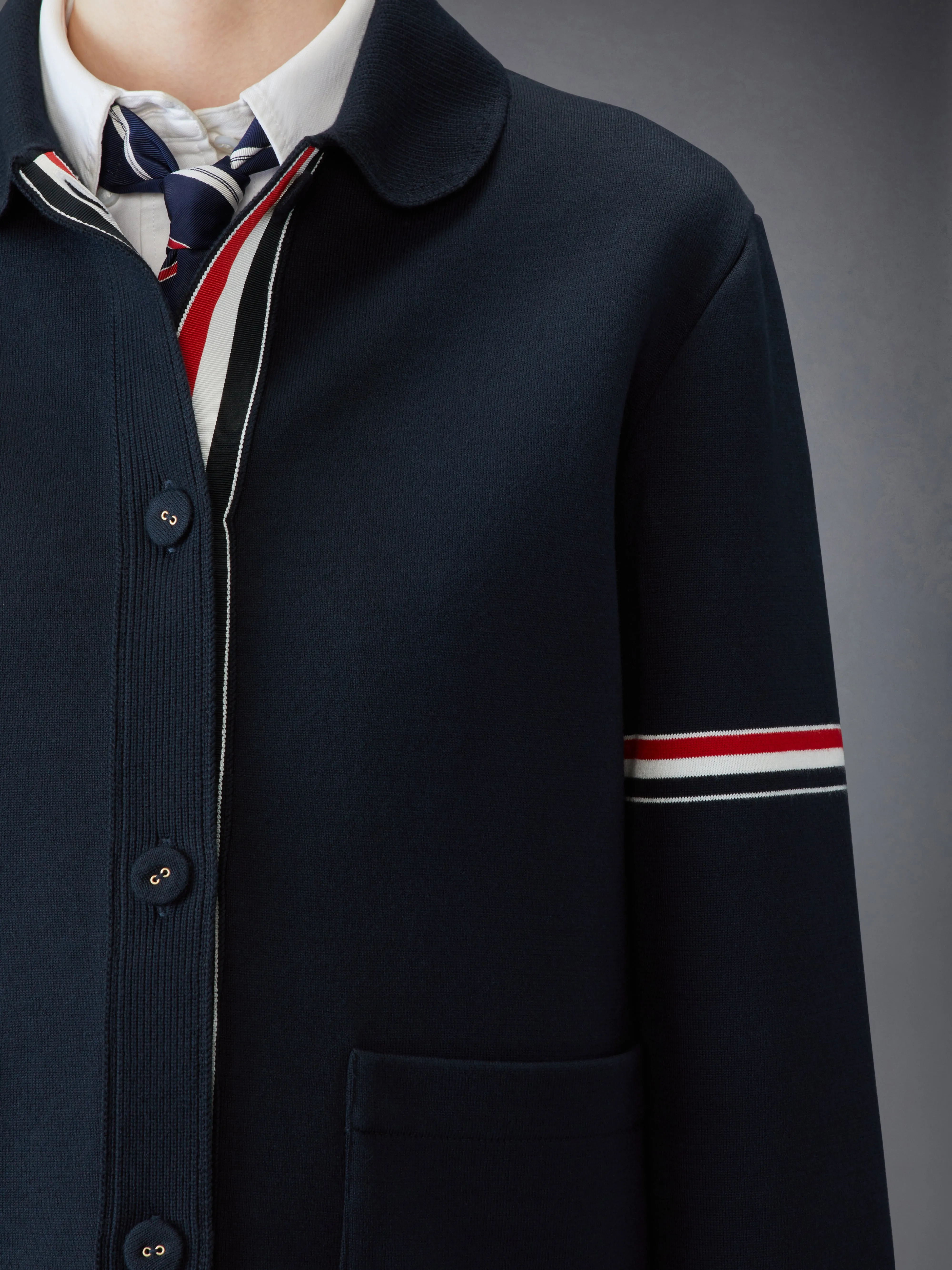 COTTON LOOPBACK WORK JACKET sold by Thom Browne product image thumbnail 5