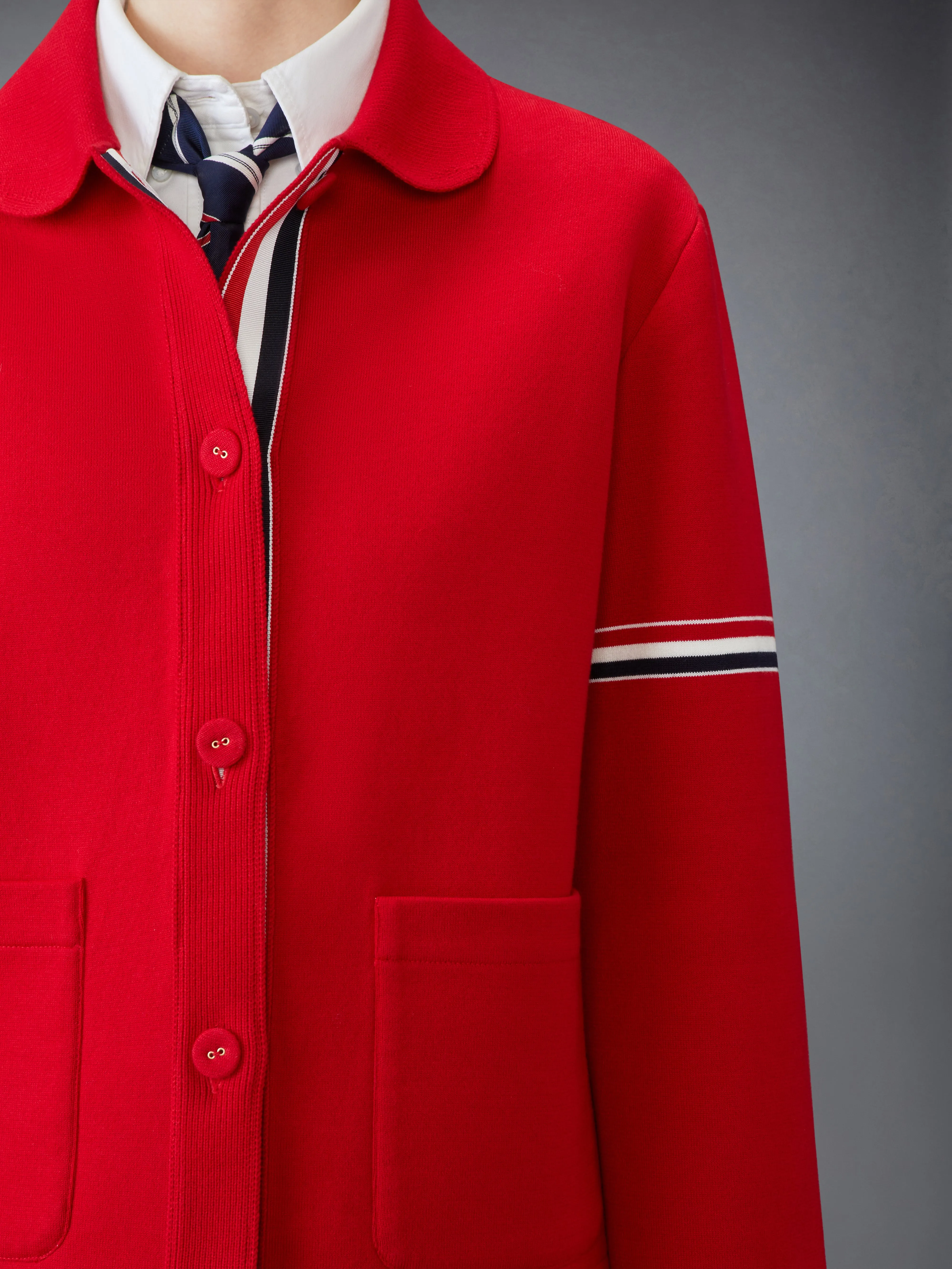 COTTON LOOPBACK WORK JACKET sold by Thom Browne product image thumbnail 5