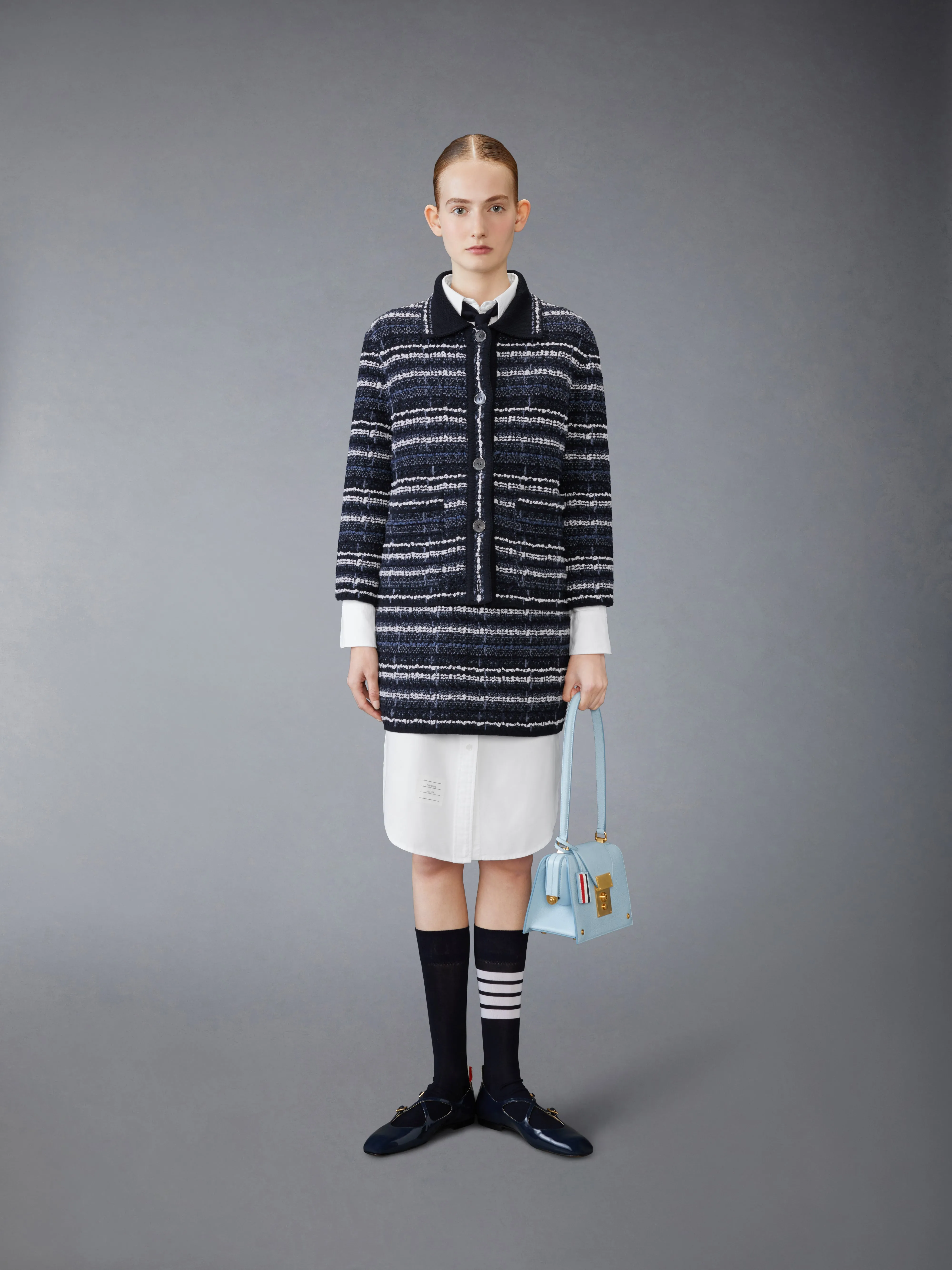 TWEED POLO JACKET sold by Thom Browne product image thumbnail 3