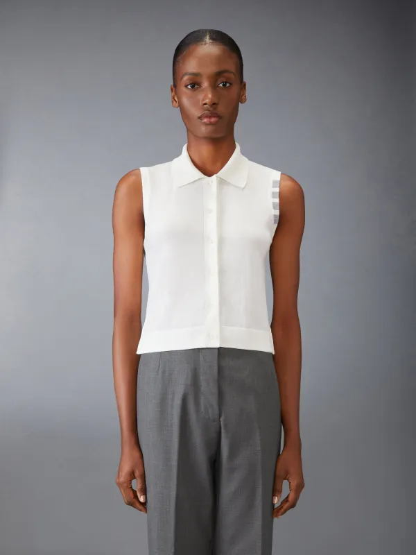 COTTON 4-BAR CROPPED SHIRT sold by Thom Browne