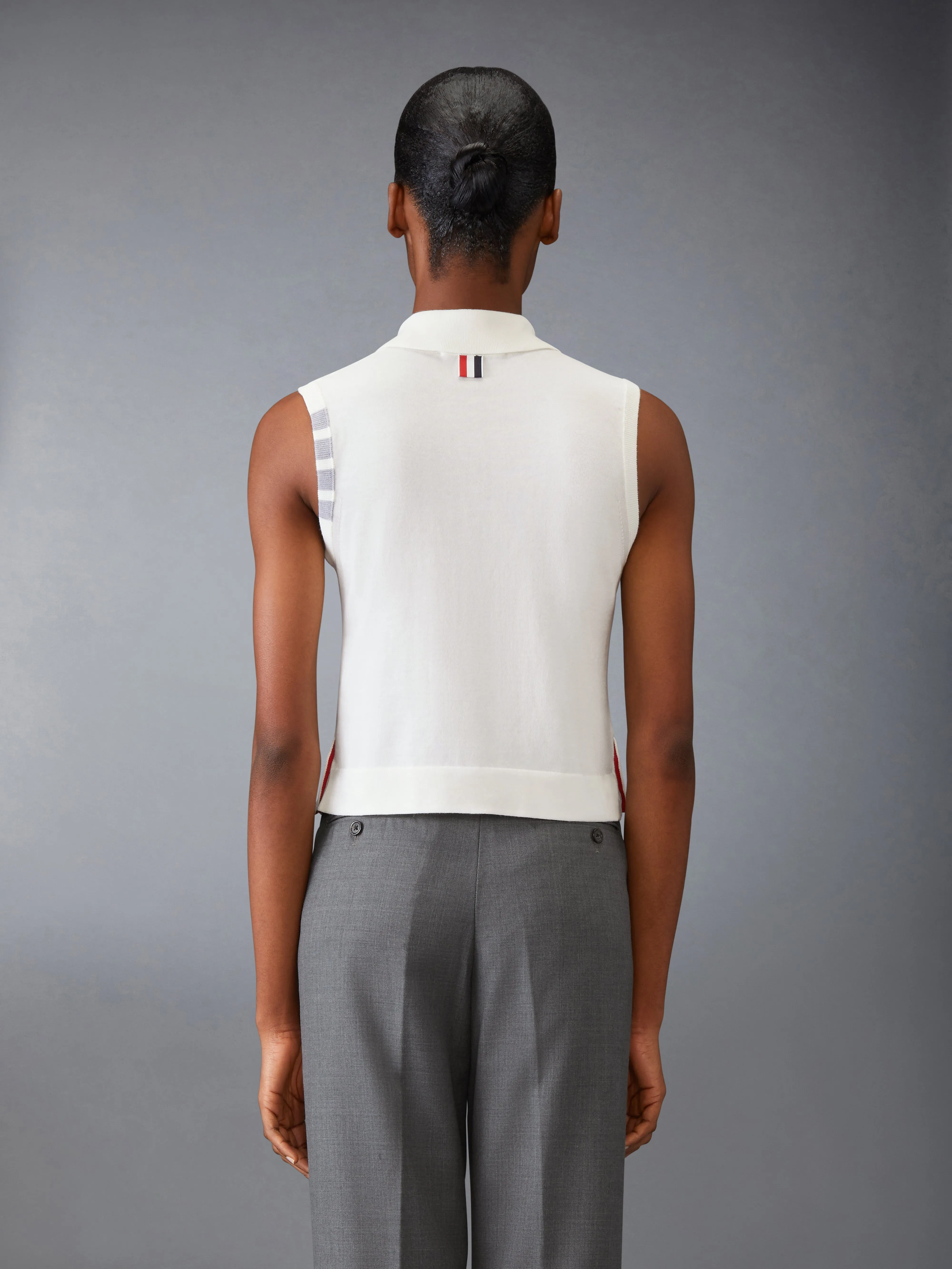 COTTON 4-BAR CROPPED SHIRT sold by Thom Browne product image thumbnail 2