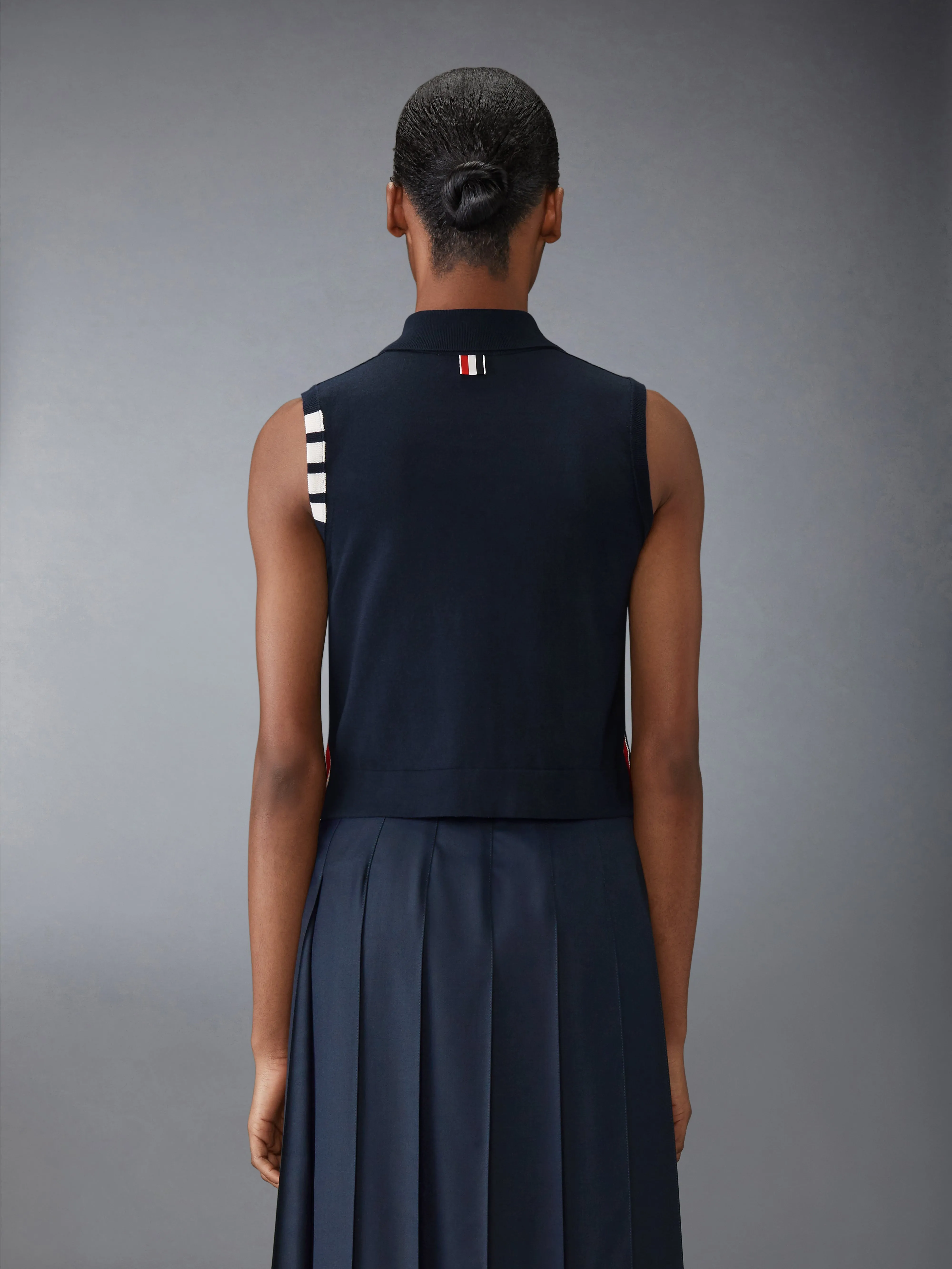 COTTON 4-BAR CROPPED SHIRT sold by Thom Browne product image thumbnail 2