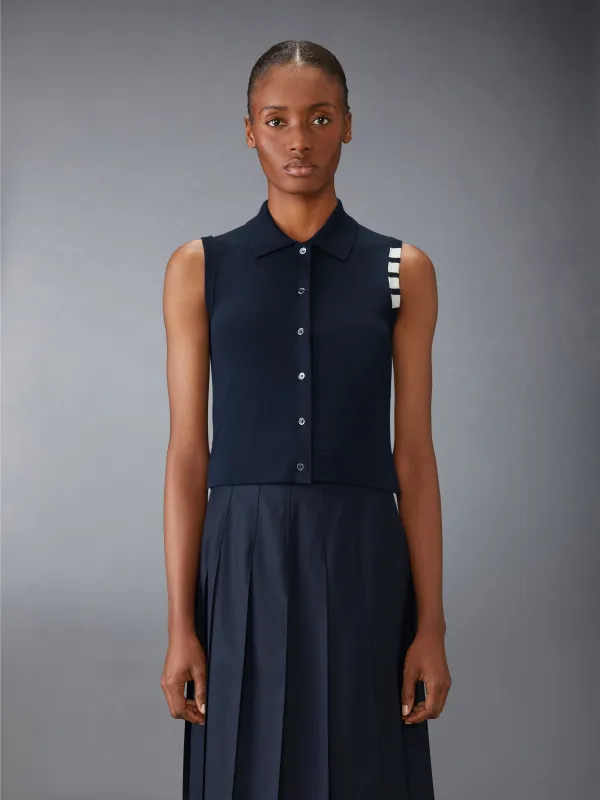 COTTON 4-BAR CROPPED SHIRT sold by Thom Browne