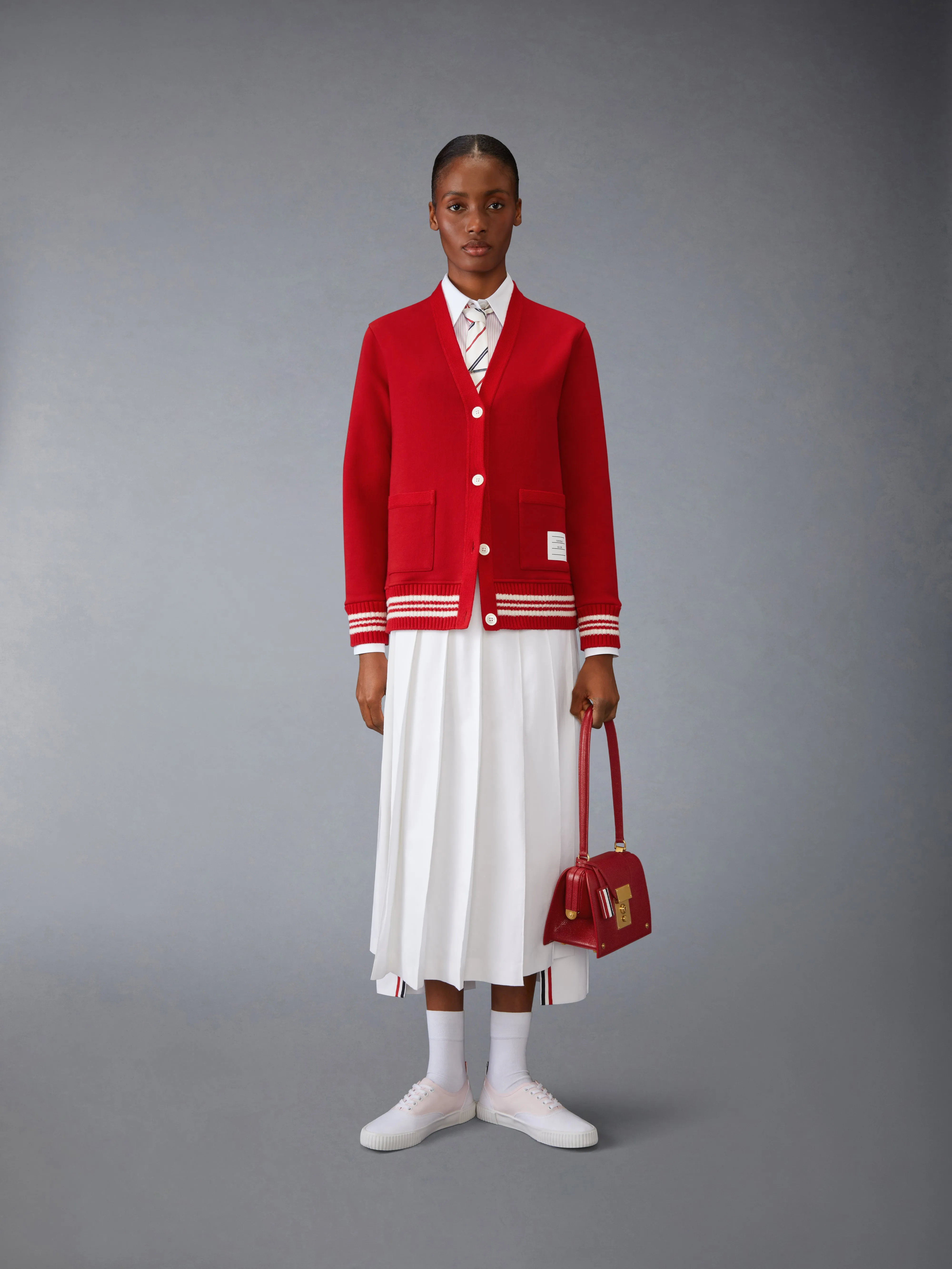 COTTON SILK ARMBAND POINT COLLAR SHIRT sold by Thom Browne product image thumbnail 4