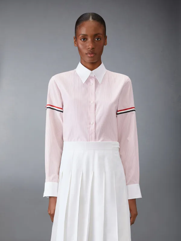 COTTON SILK ARMBAND POINT COLLAR SHIRT sold by Thom Browne