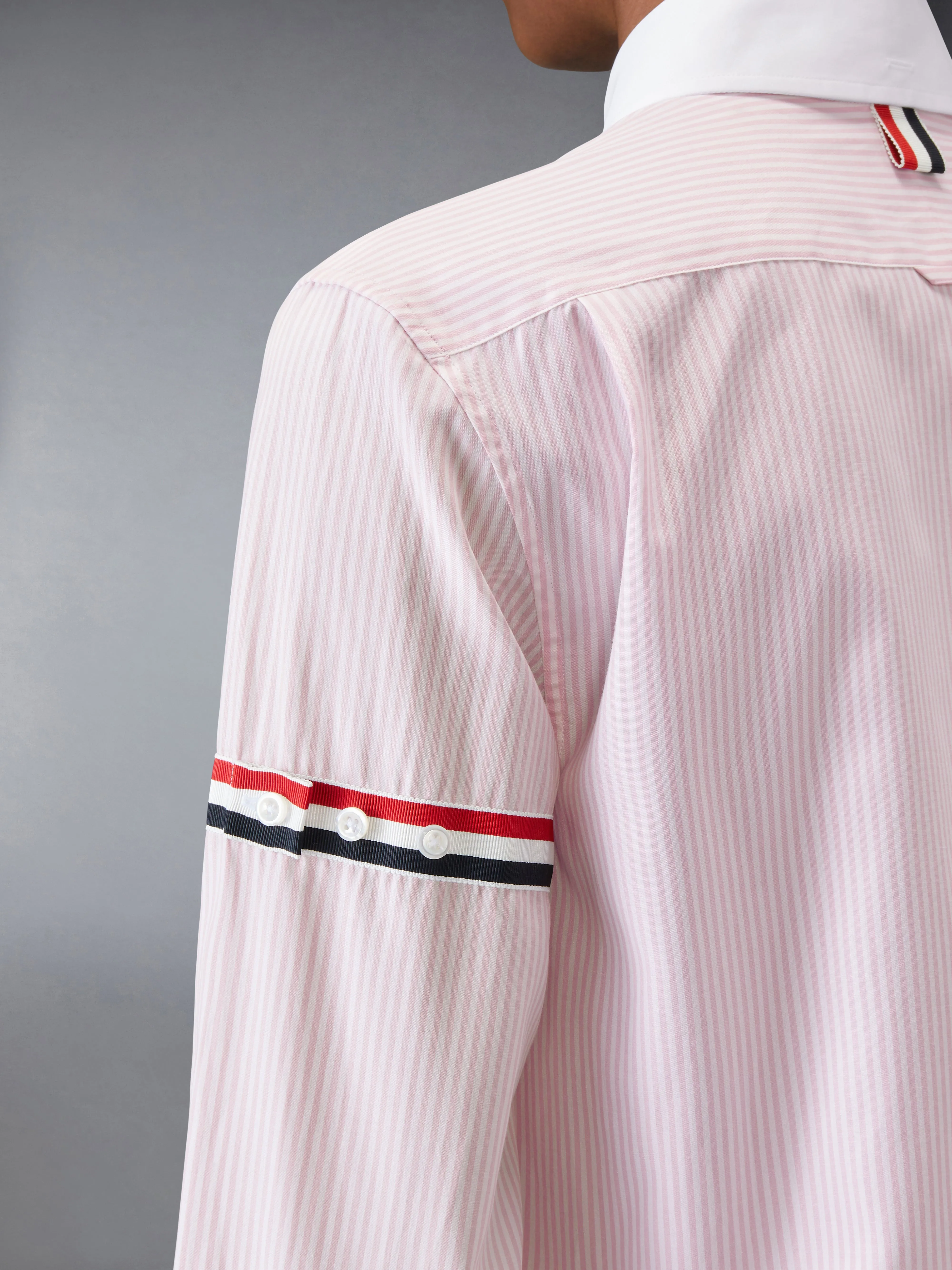 COTTON SILK ARMBAND POINT COLLAR SHIRT sold by Thom Browne product image thumbnail 5