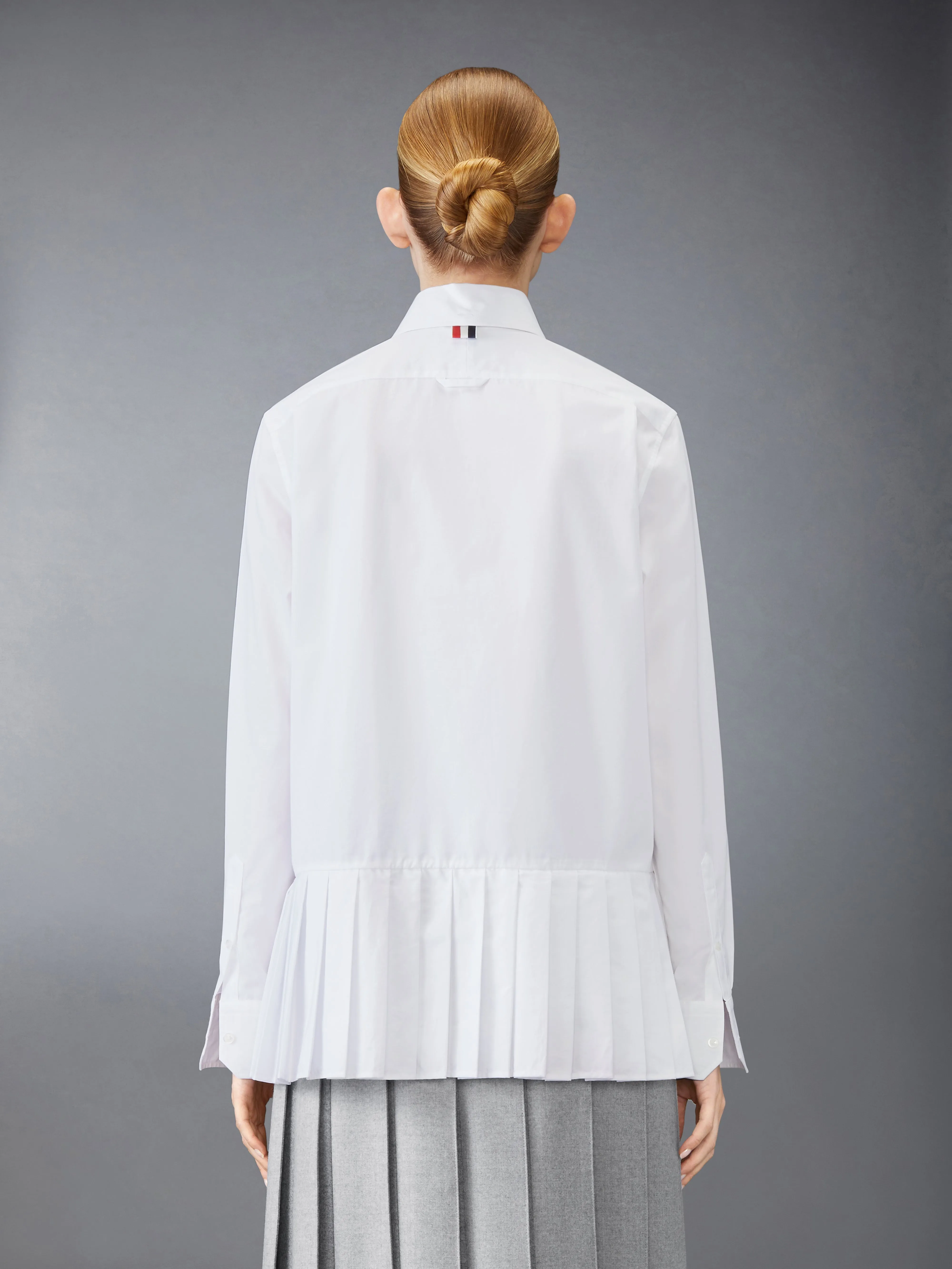 POPLIN PLEATED EASY FIT SHIRT sold by Thom Browne product image thumbnail 2
