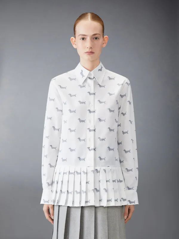 JACQUARD PLEATED SHIRT sold by Thom Browne