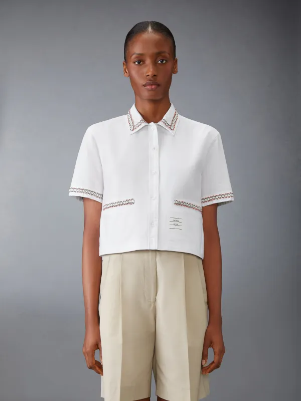 OXFORD CROPPED SHIRT sold by Thom Browne