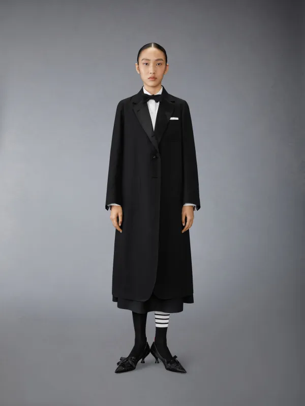 LINEN COTTON SACK OVERCOAT sold by Thom Browne
