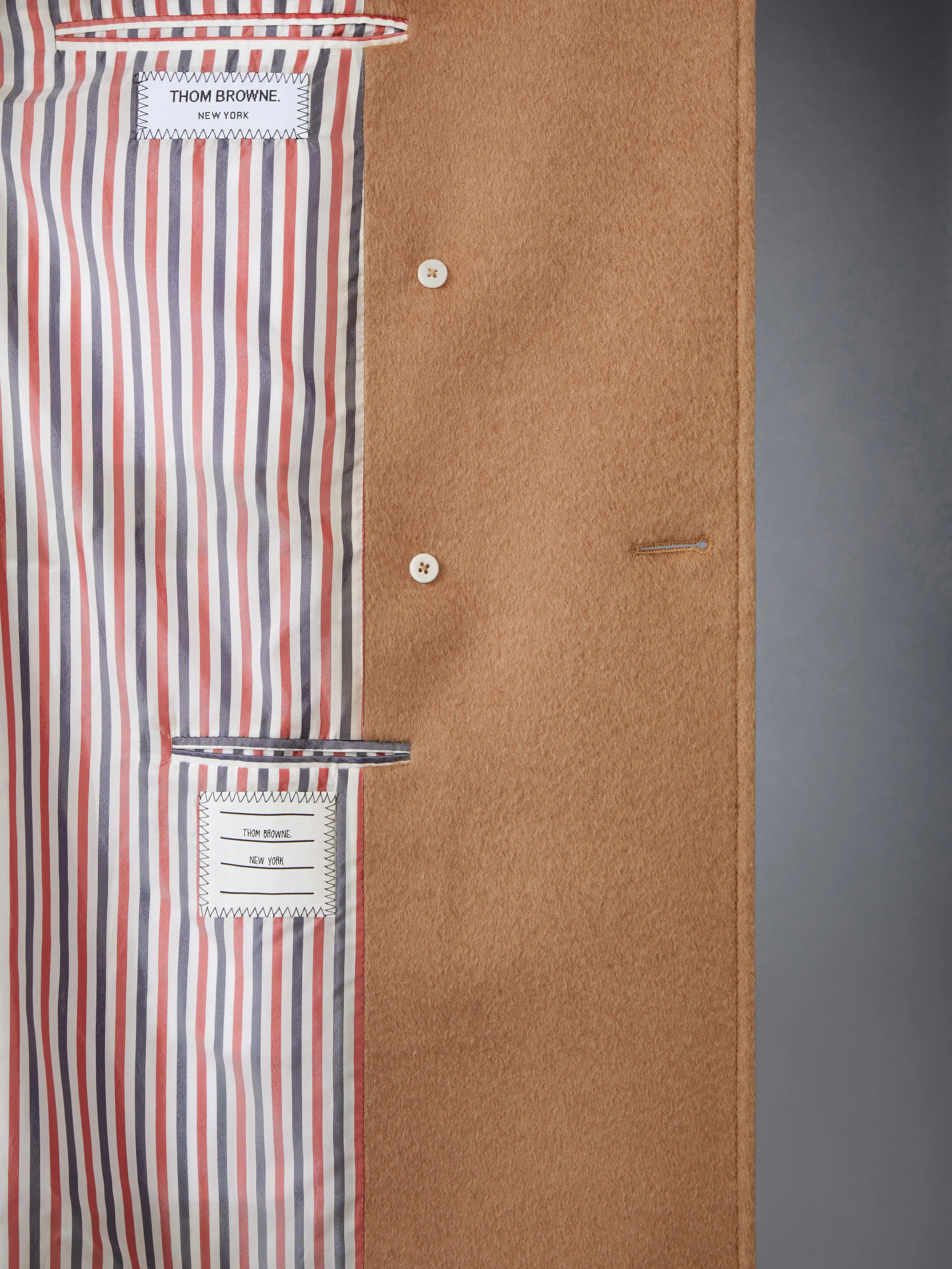 CAMEL HAIR ELONGATED TRENCH COAT sold by Thom Browne product image thumbnail 5