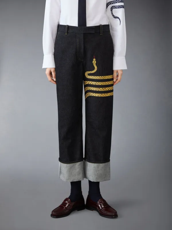 LUNAR NEW YEAR DENIM TROUSER made by Thom Browne
