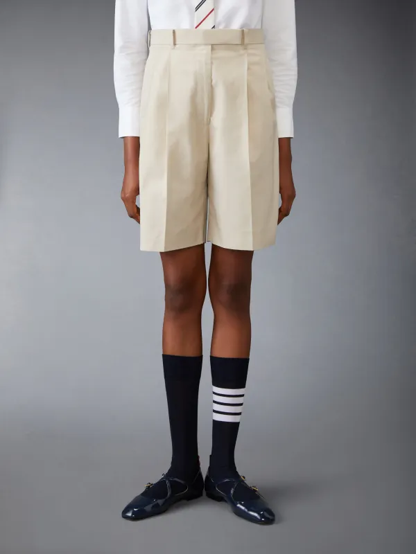 TYPEWRITER CLOTH DOUBLE PLEAT SHORTS sold by Thom Browne