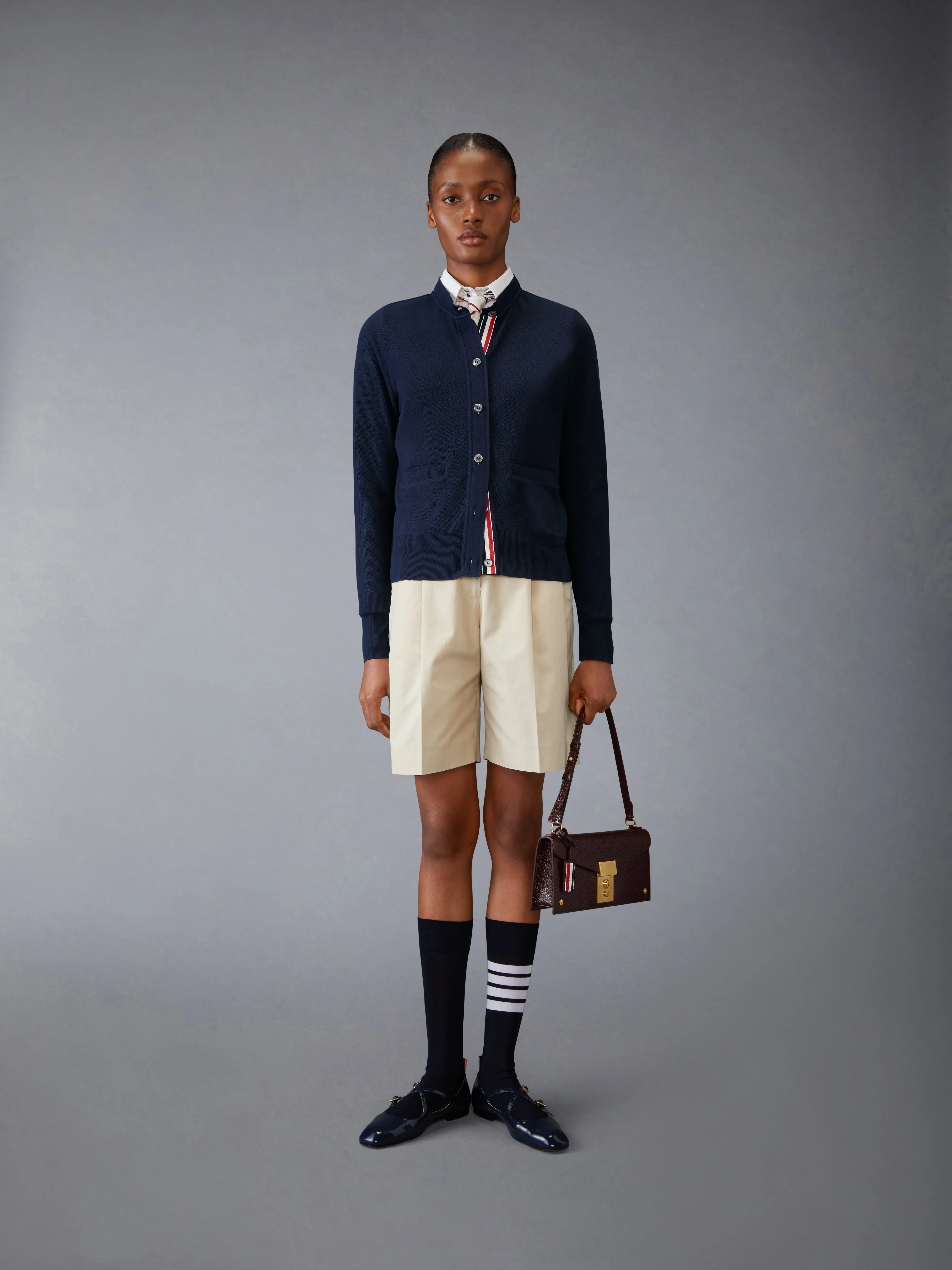 TYPEWRITER CLOTH DOUBLE PLEAT SHORTS sold by Thom Browne product image thumbnail 3
